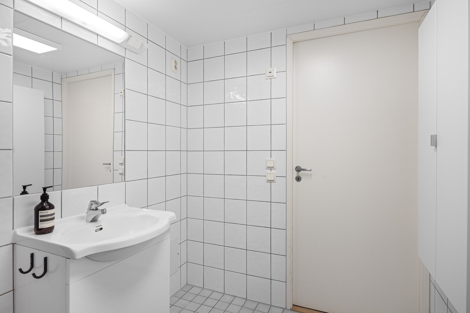 Det er opplegg for vaskemaskin. Galleribilde