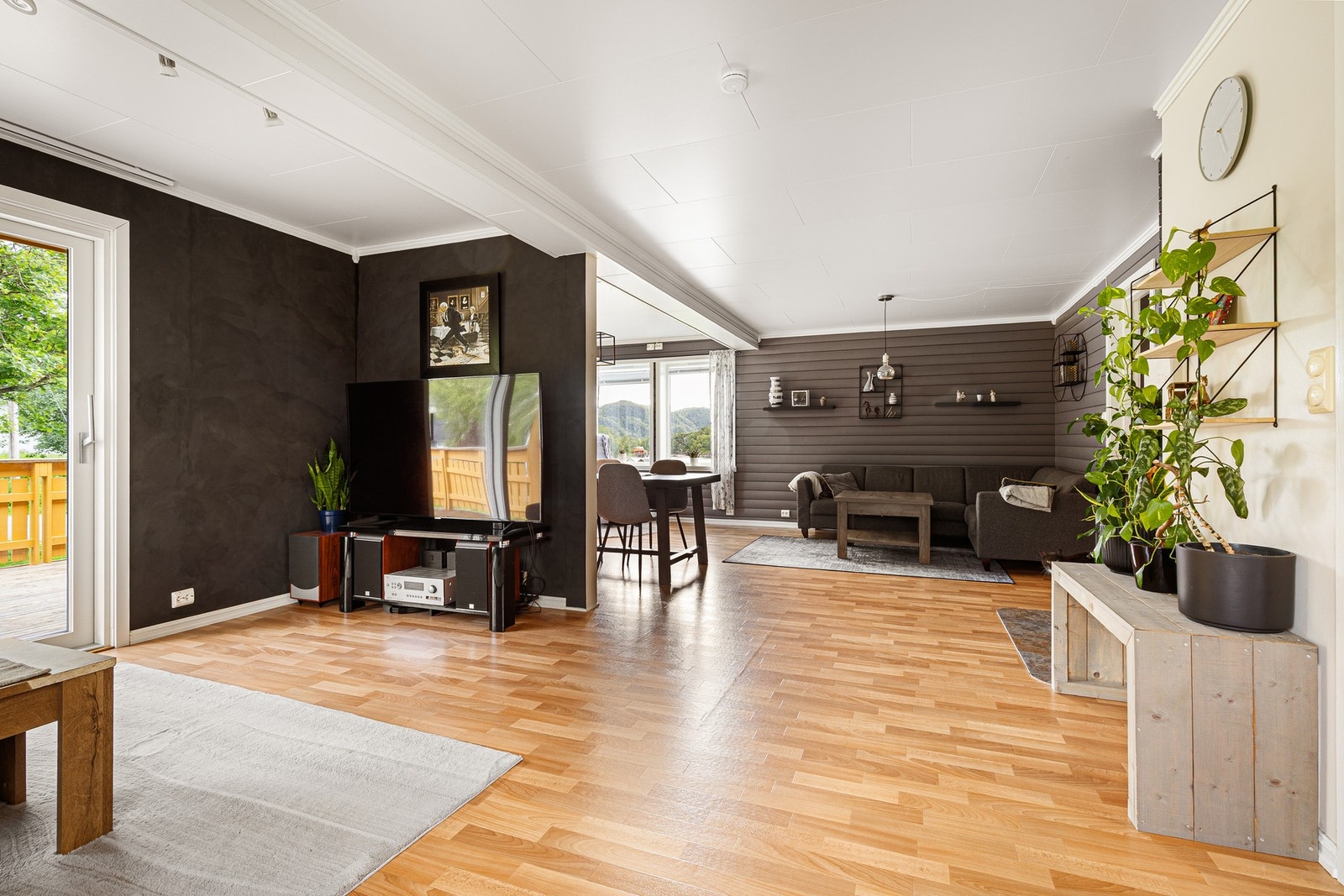 Leiligheten har en fin soneinndeling. Galleribilde