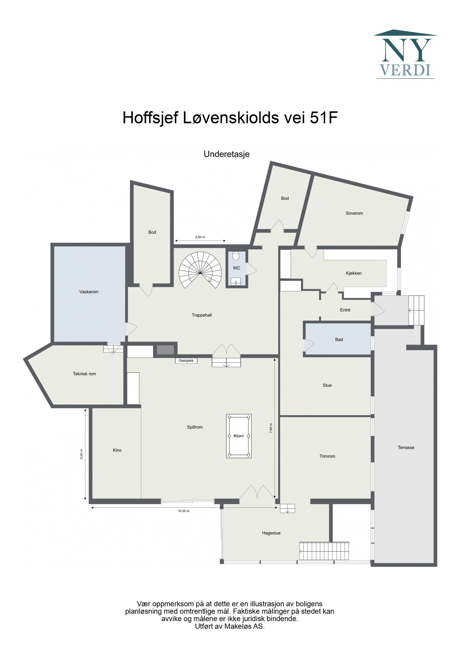 Hoffsjef Løvenskiolds vei 51F - Underetasje Galleribilde