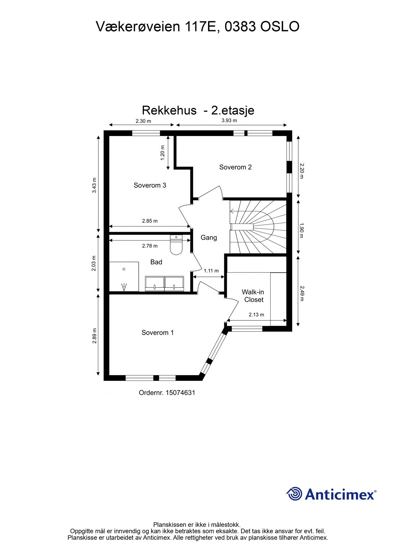 Plantegning - 2. etasje. Galleribilde