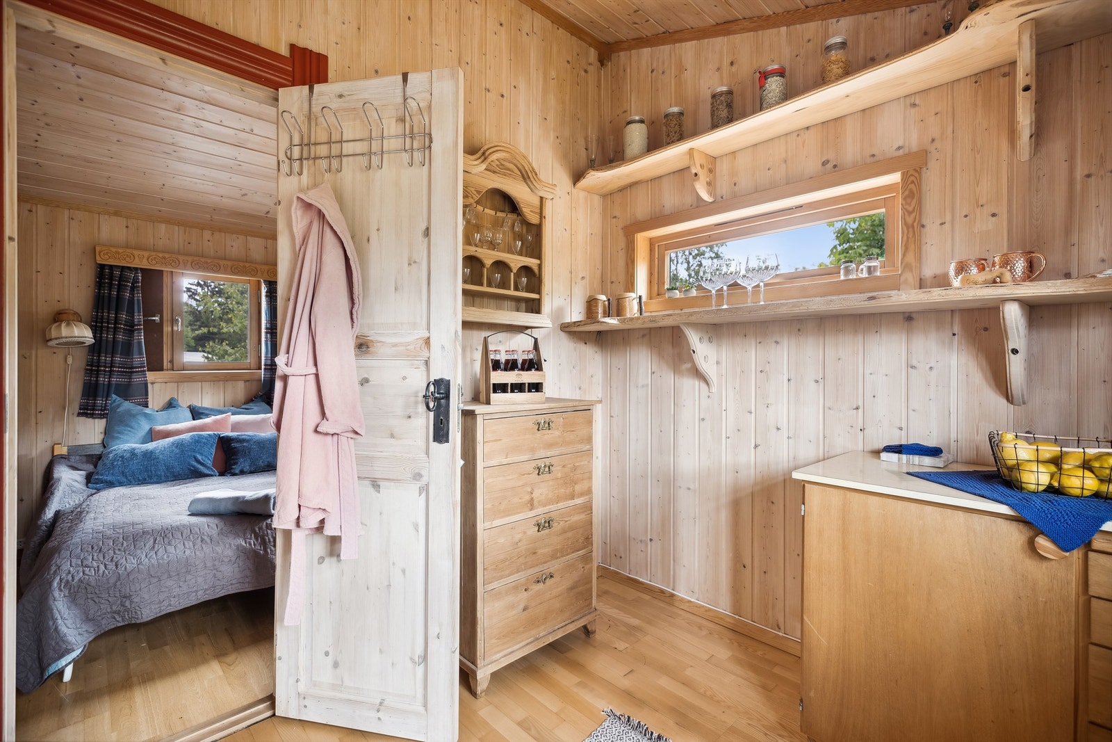 Her er fritidsboligens soverom. Galleribilde