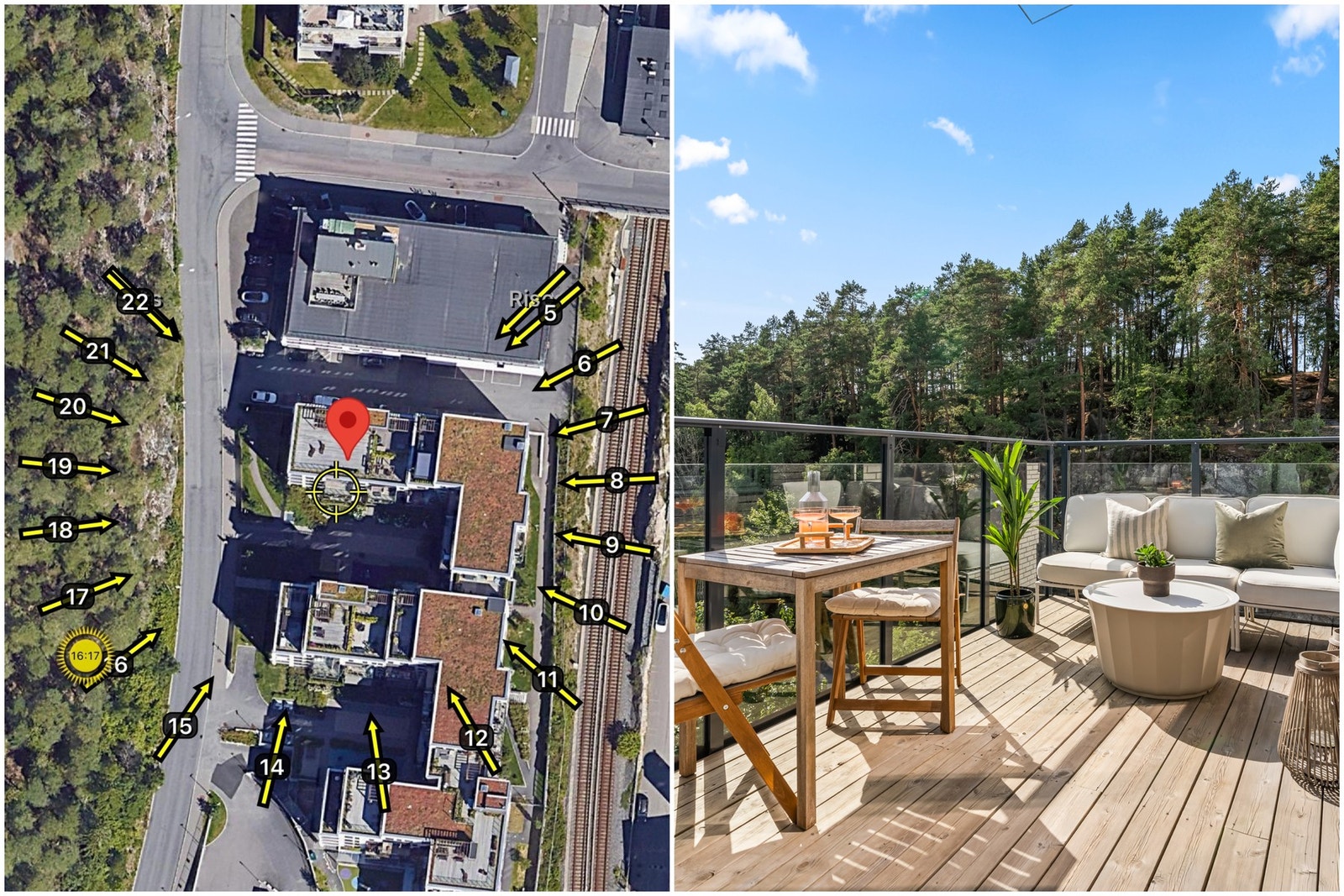 Fine solforhold på balkongen. Galleribilde