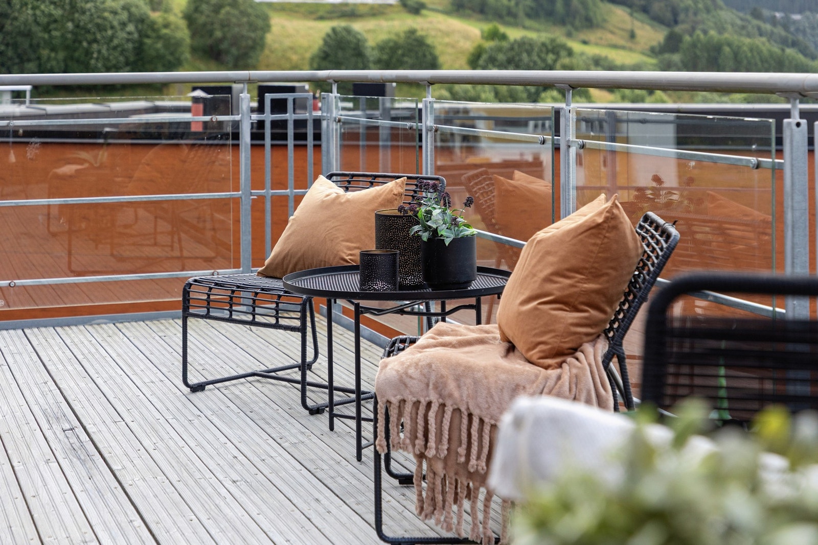 Det kan enkelt innredes med utemøblement uten at det oppleves trangt. Galleribilde