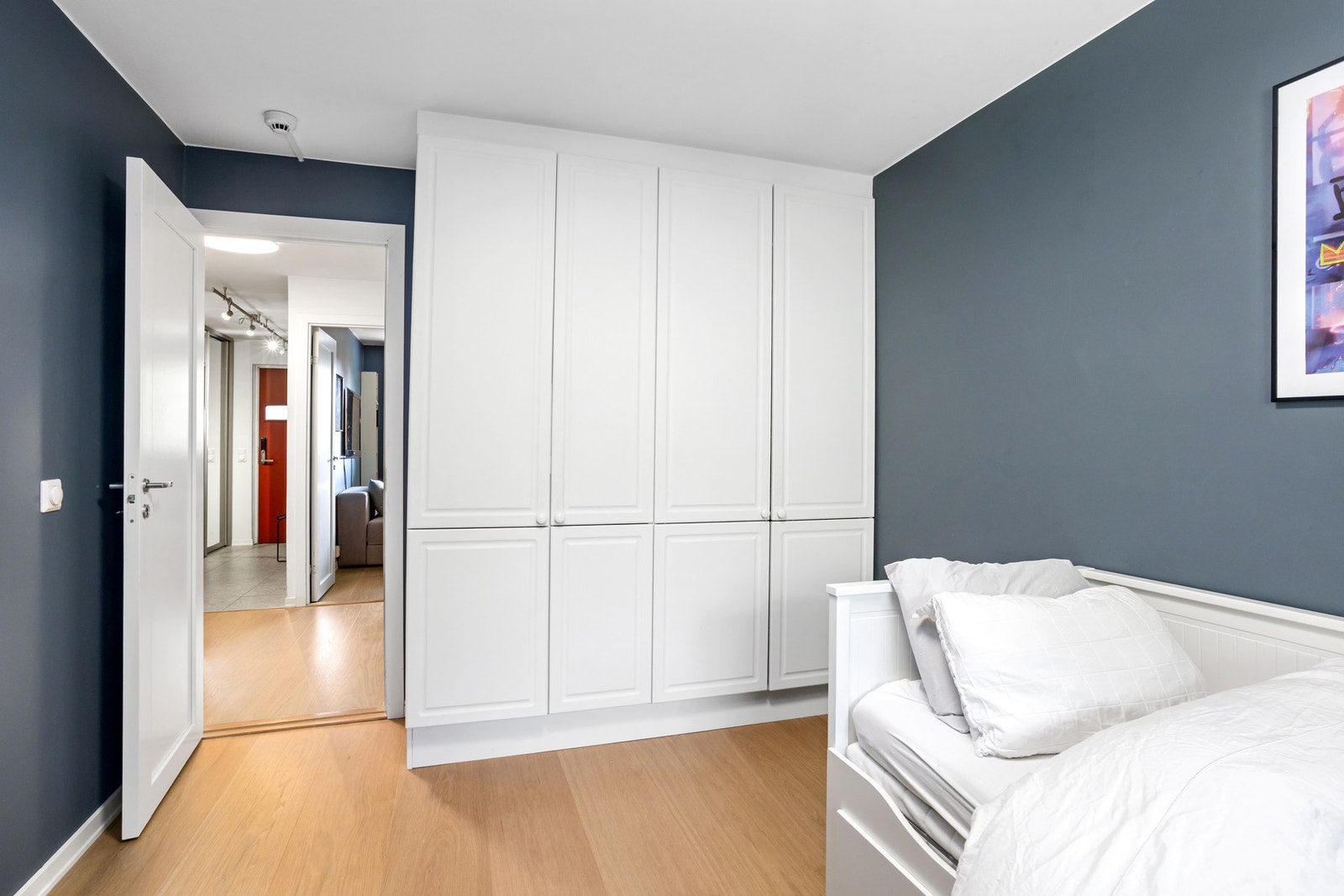 I 4. etasje er det 2 soverom av god størrelse. Romslig rom med garderobe på dette soverommet. Galleribilde
