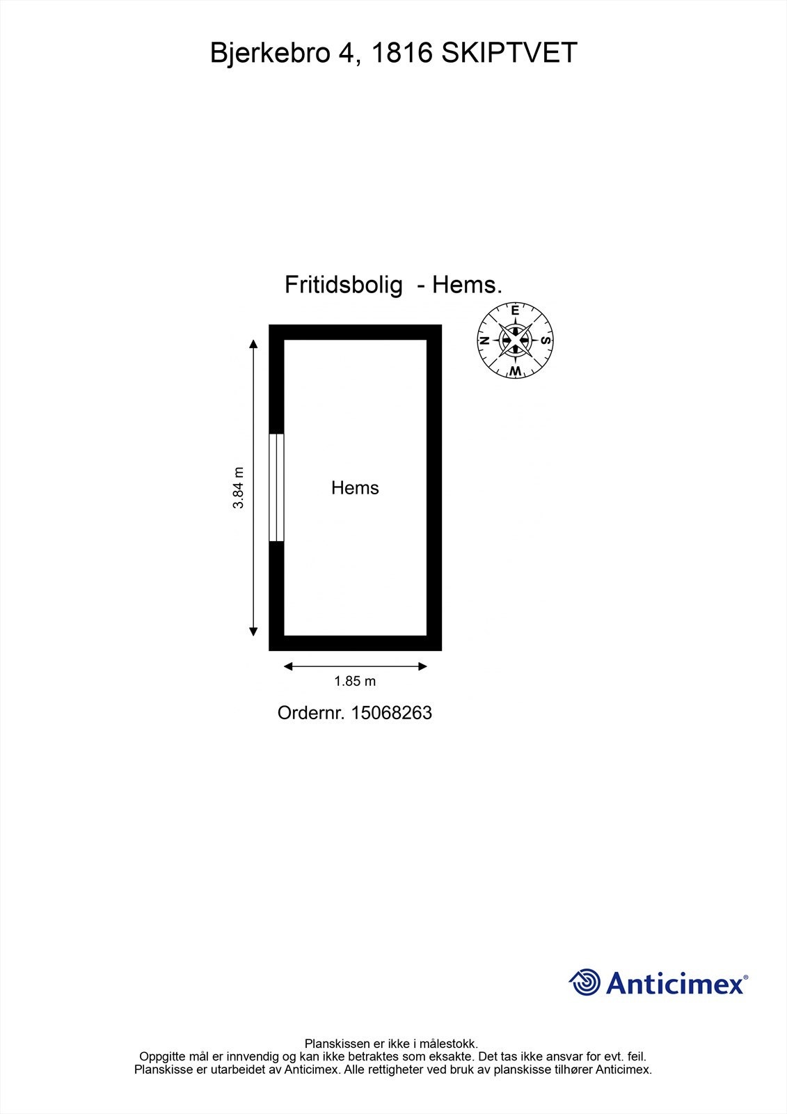 Veiledende skisse av hems. Galleribilde