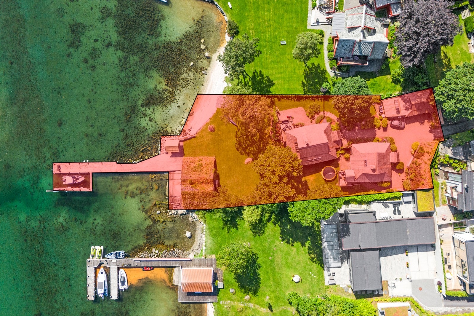 Stipulert tomtegrense. Illustrasjonen er ikke målbar og avvik kan forekomme. Galleribilde