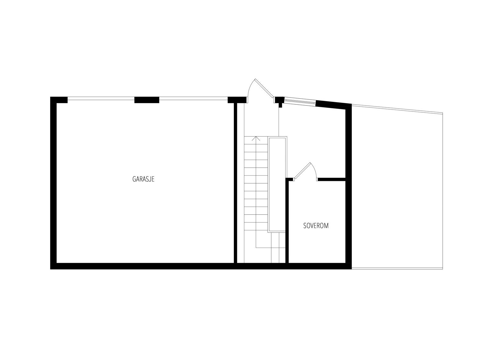 Plantegning gauselvågen 64 C, 1. etasje. Galleribilde