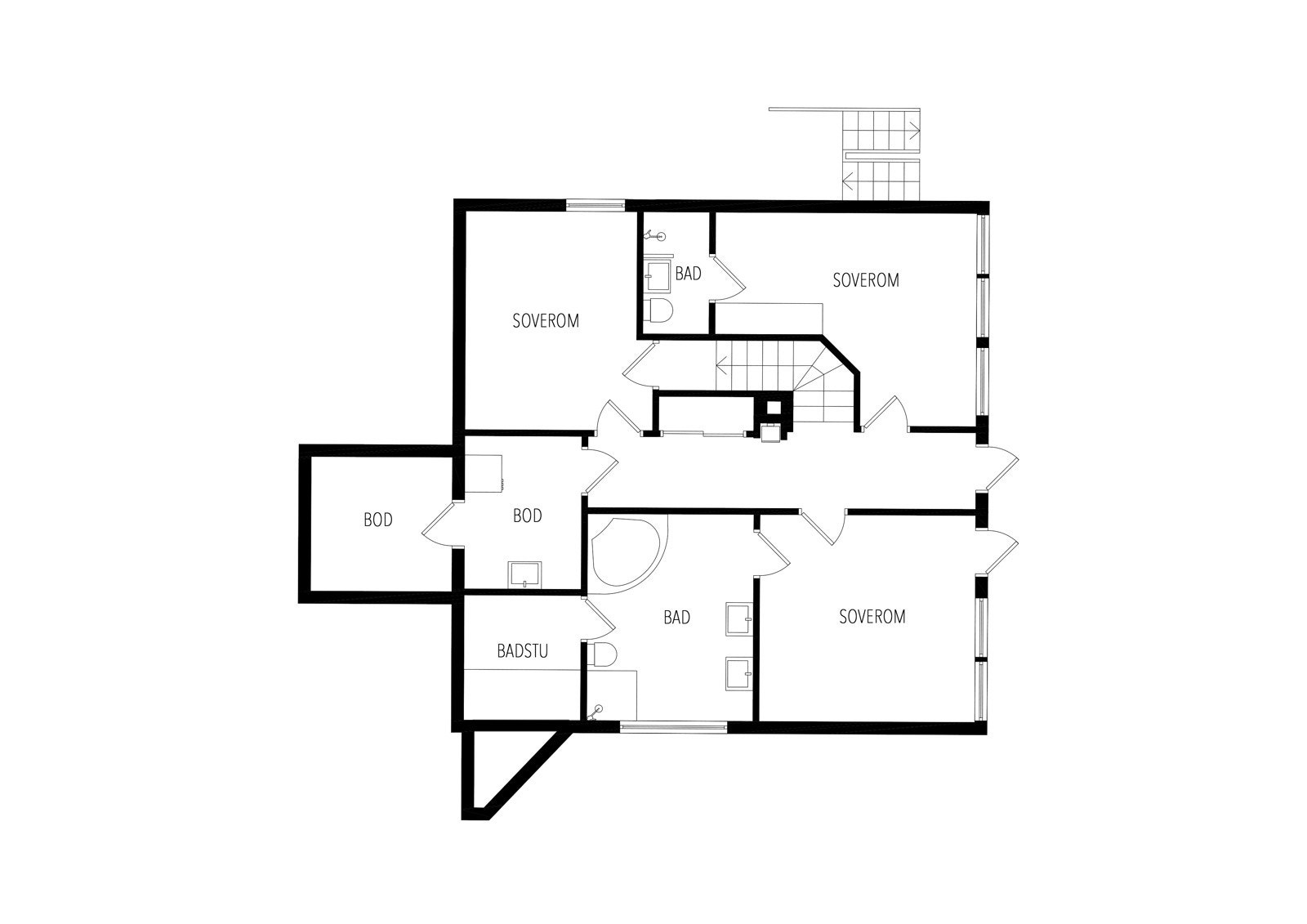 Plantegning gauselvågen 64 A, Underetasje. Galleribilde