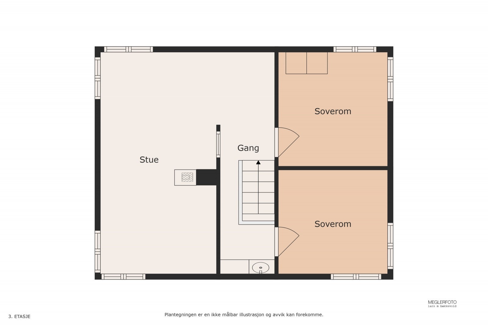 Plantegning 3. etasje Galleribilde
