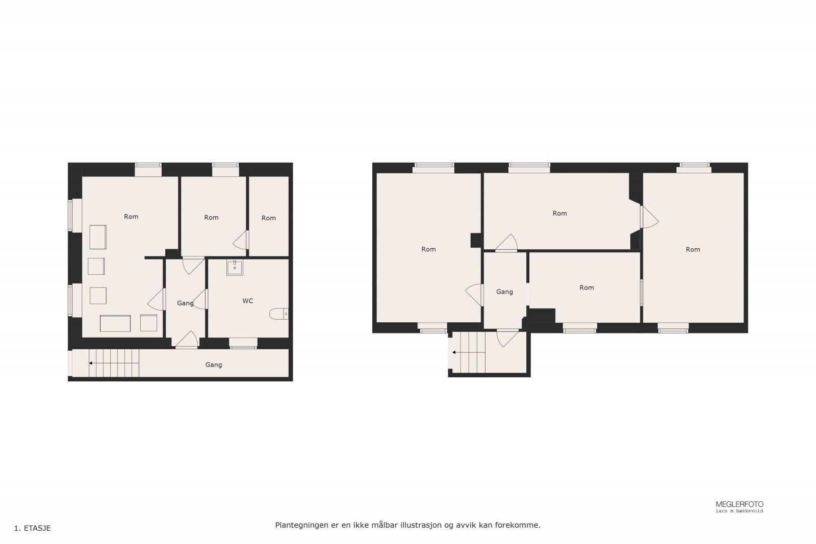 Plantegning 1. etasje Galleribilde