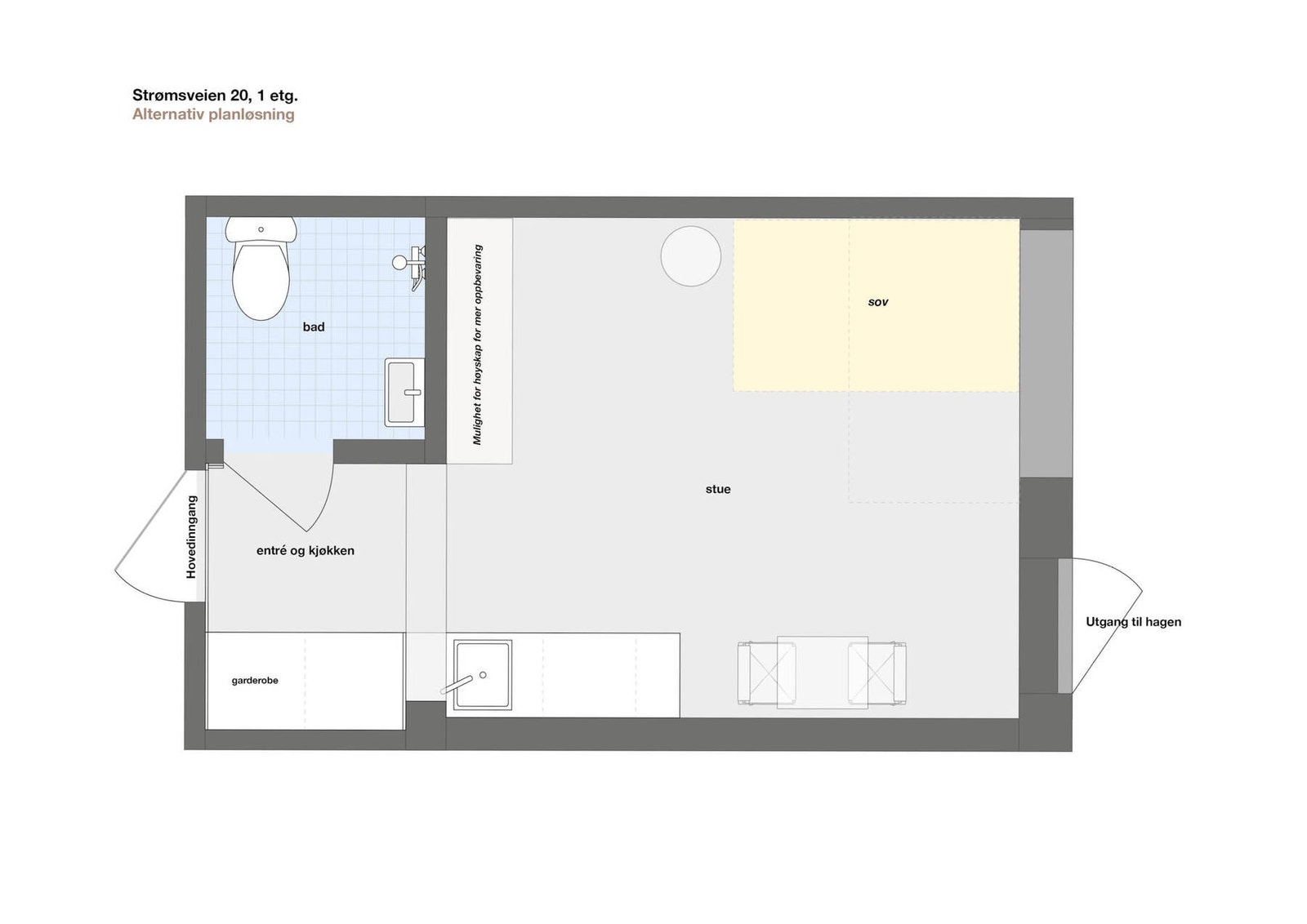 Alternativ møblering. Galleribilde