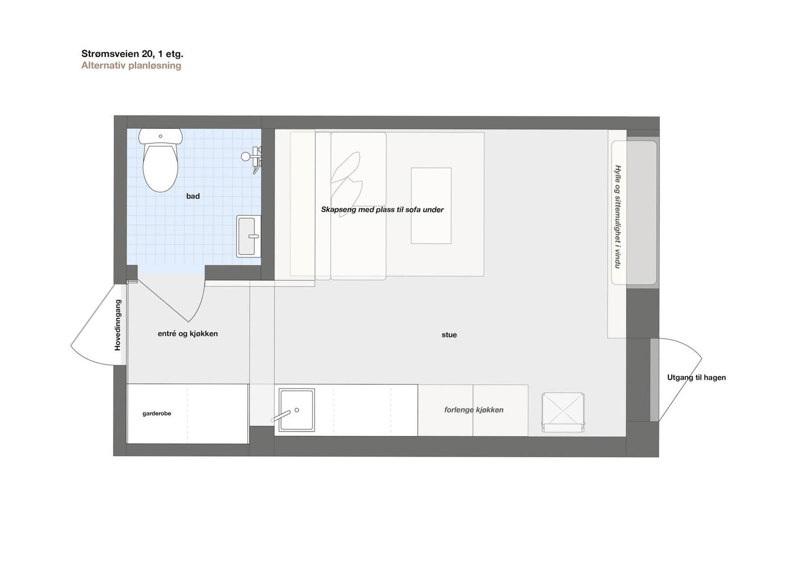 Alternativ møblering. Galleribilde