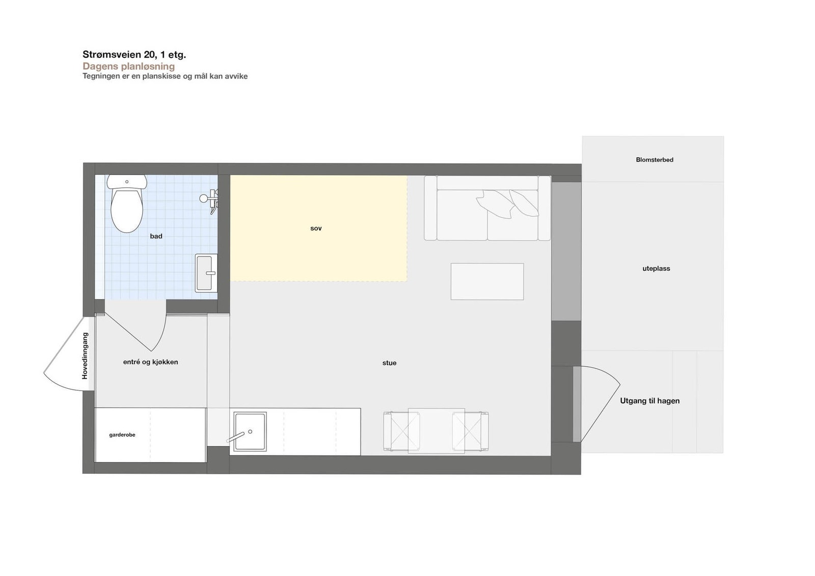 Alternativ møblering. Galleribilde