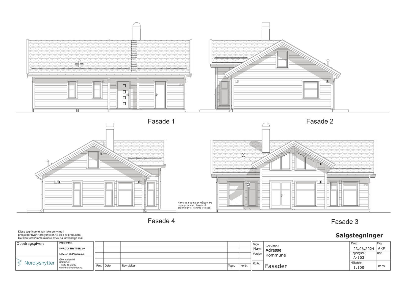 Fasadetegning Galleribilde