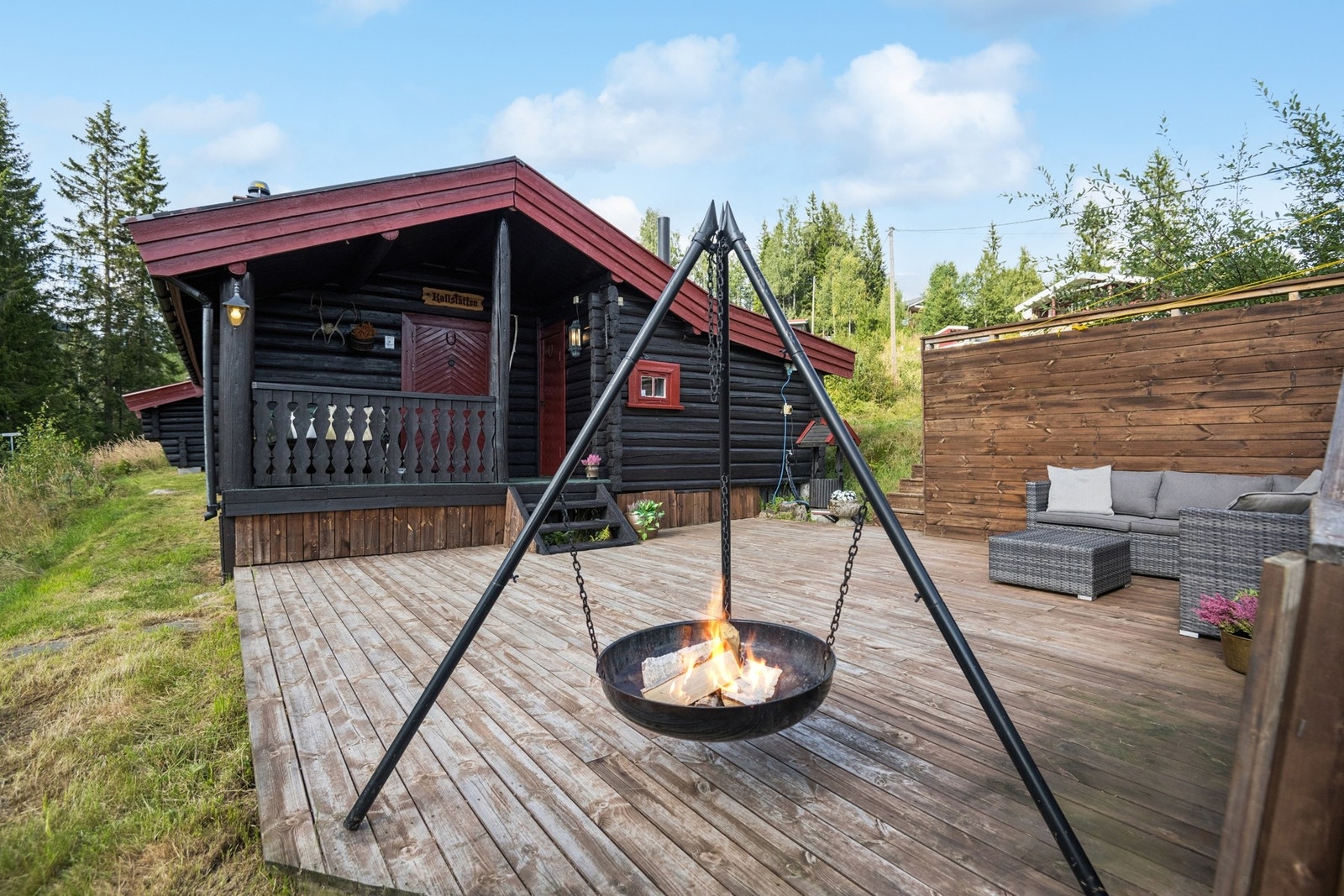 Terrassen er sørvendt, som gir gode solforhold. Galleribilde