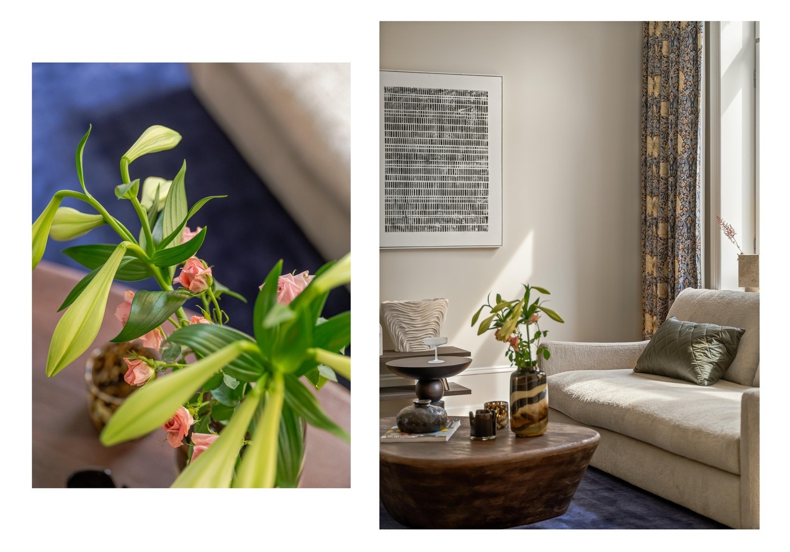 Lysforholdene i oppholdsrommene er meget gode, som her i stua. Galleribilde