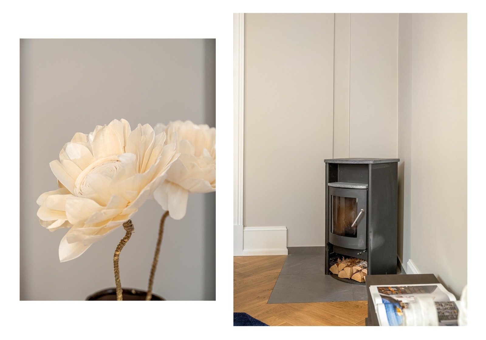 Denne varmer forresten godt på kalde vinterdager. Ovnen altså, ikke blomsten. Selv om den på en måte varmer litt den også. Galleribilde