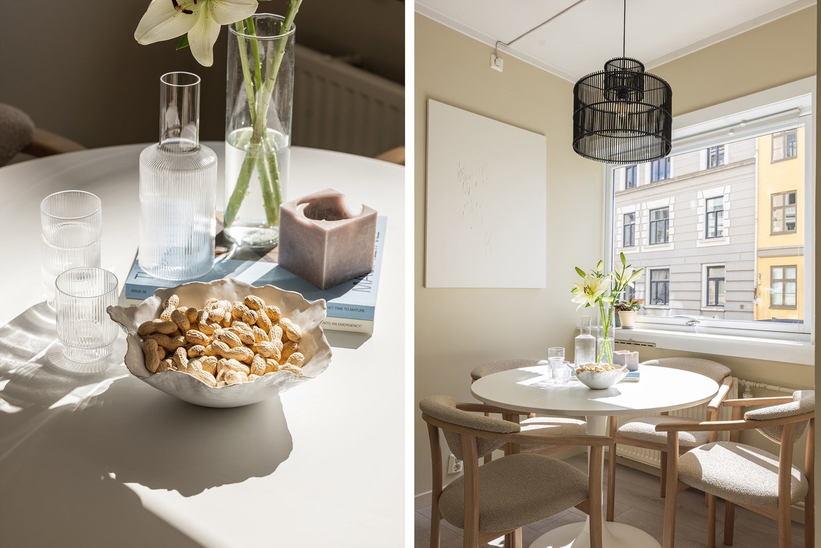 Her er det god plass til et spisebord. Perfekt for hyggelige måltider med venner og familie. Galleribilde