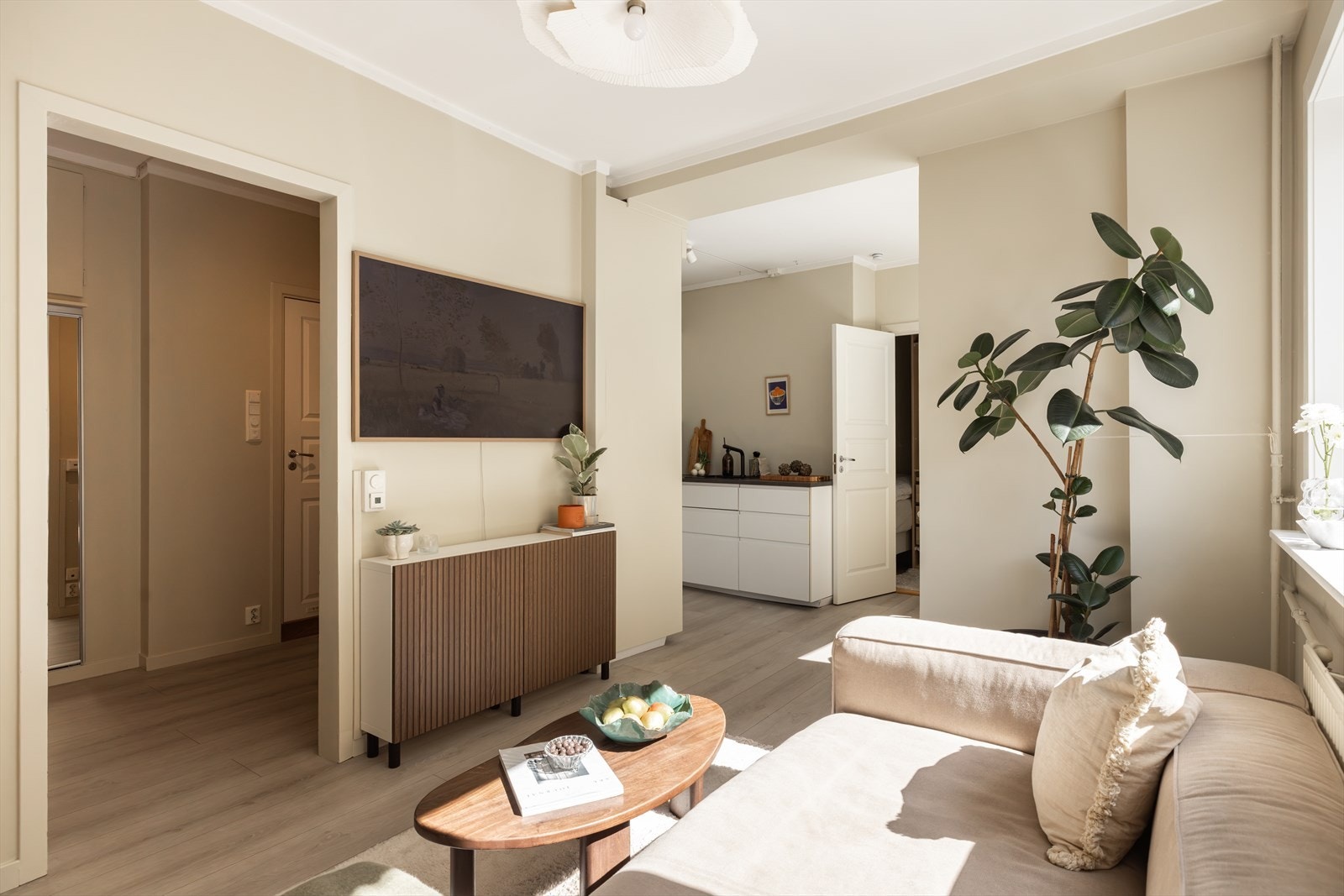 Den gode planløsningen gjør rommet enkelt å innrede. Galleribilde