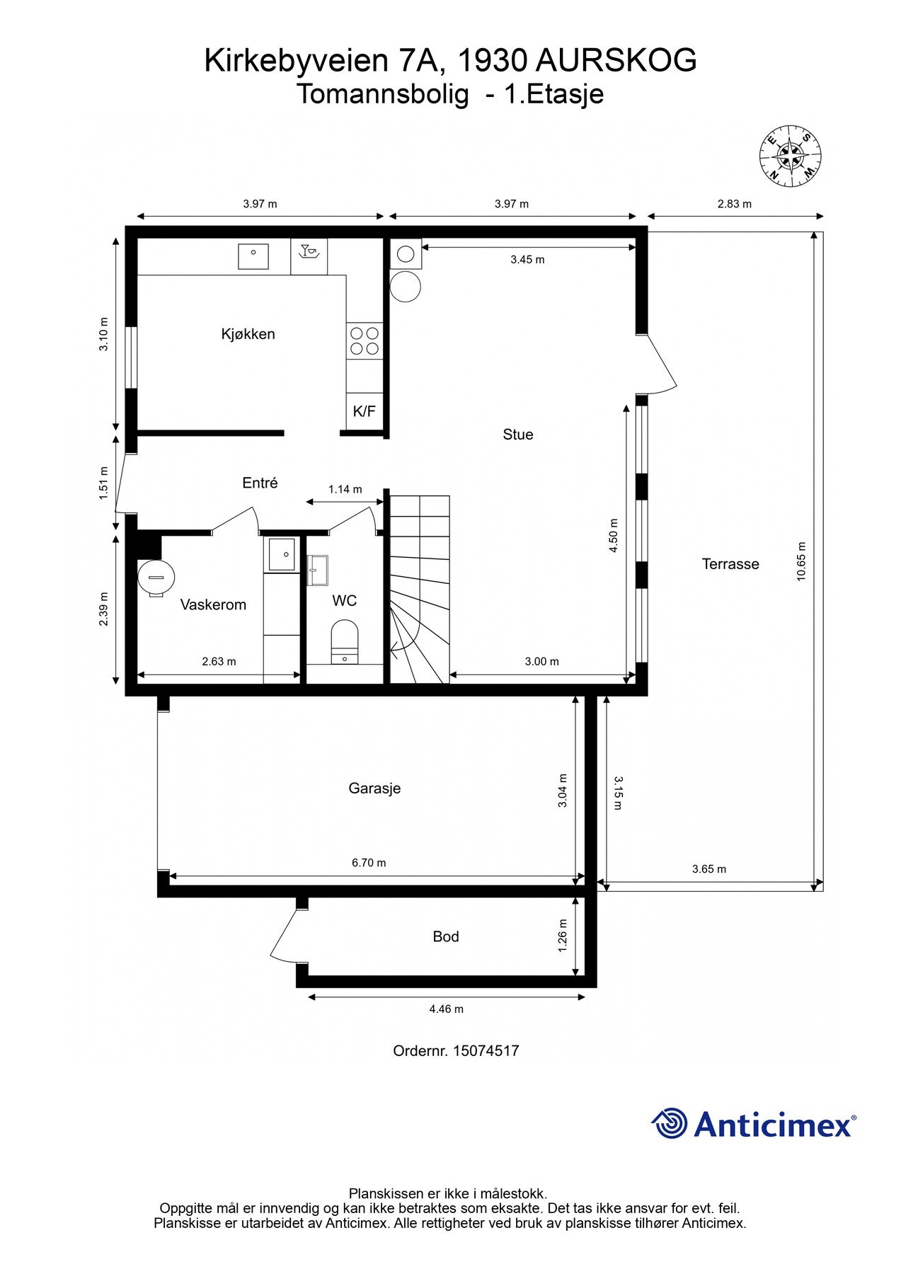 Nå skal vi inn, men først planskisse så du får orientert deg litt før du ser videre. Galleribilde