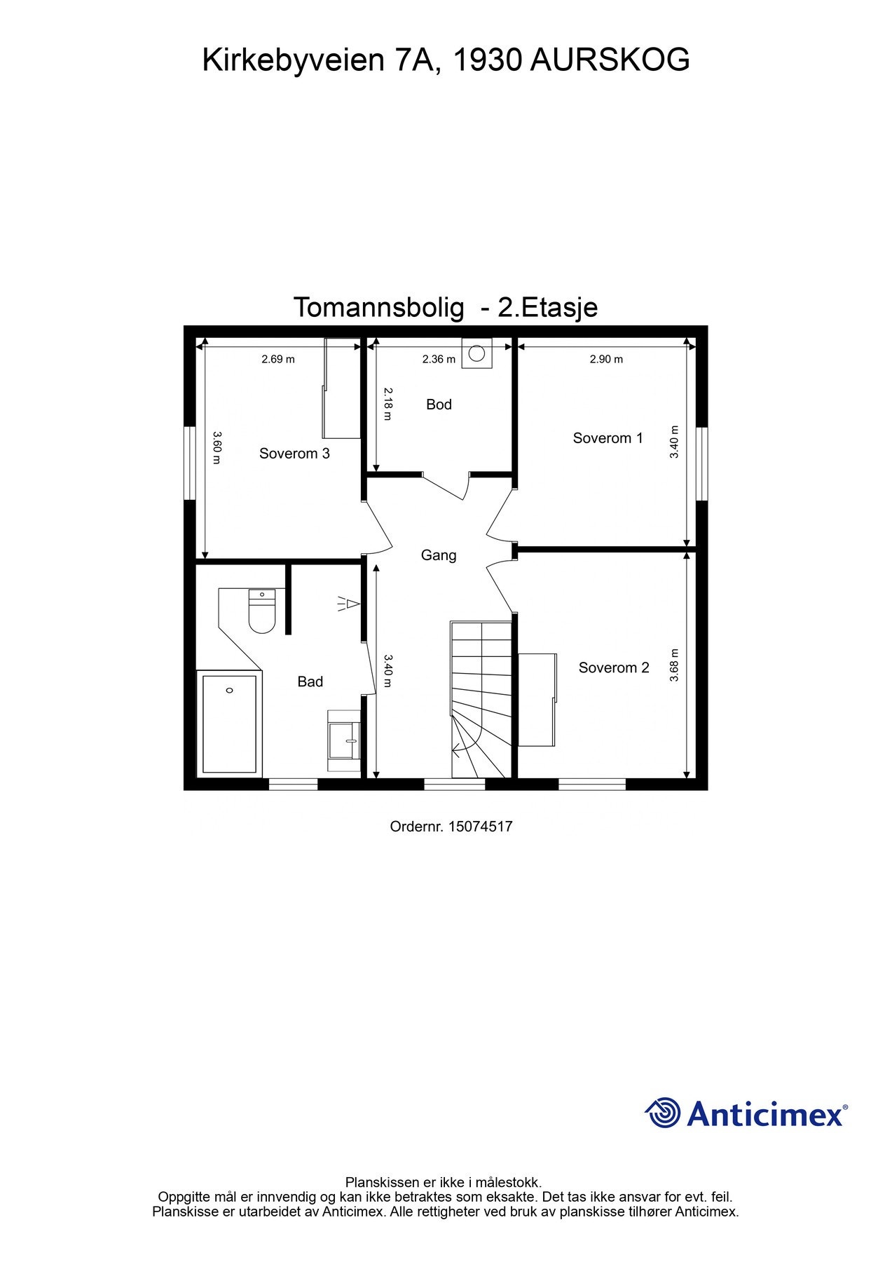 For en ekstra liten oversikt får du først se plantegningen over etasjen. Galleribilde