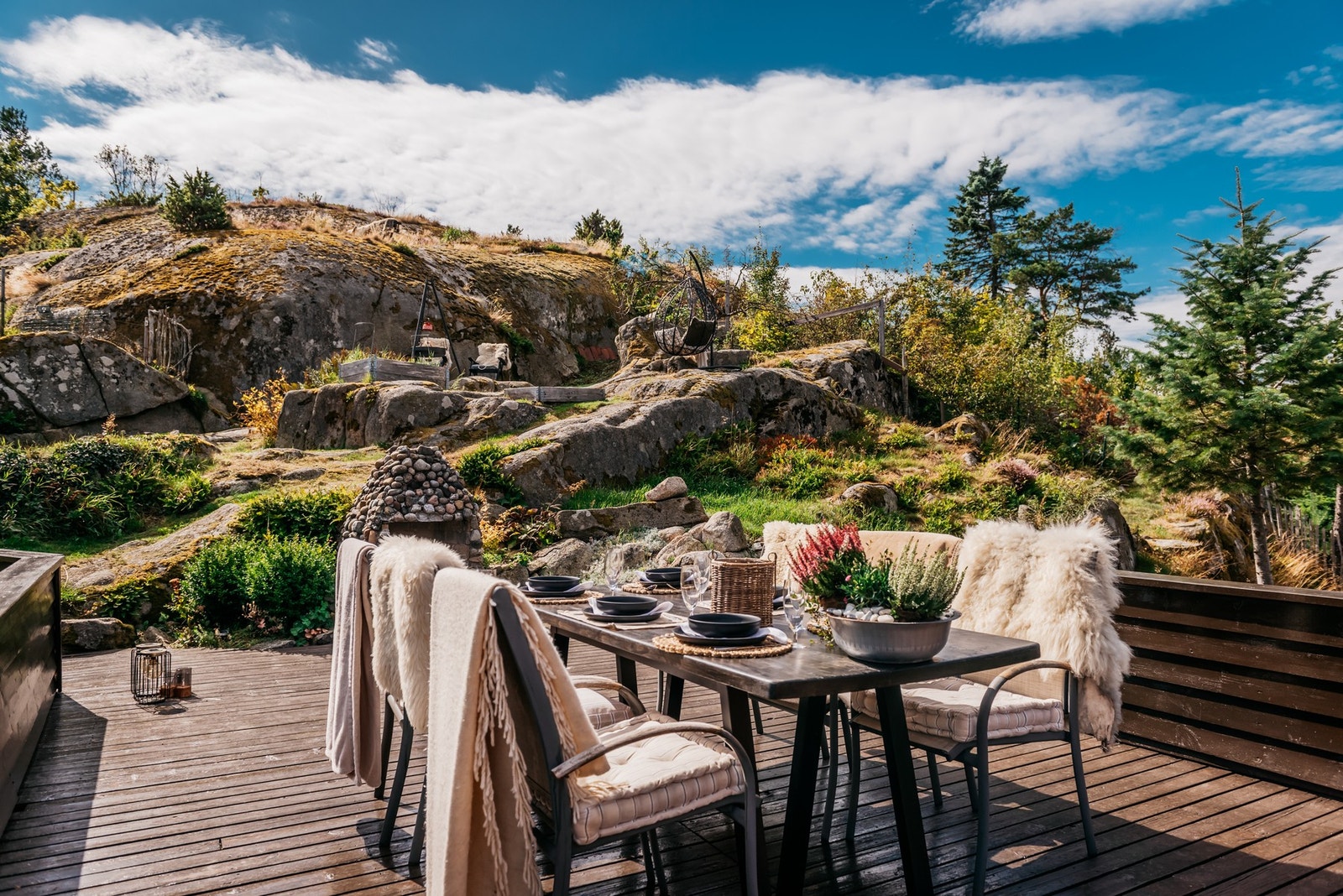 En av flere flotte uteplasser. Galleribilde