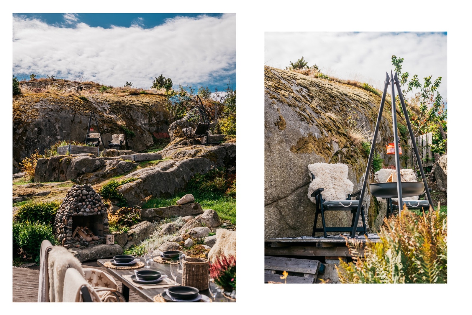 Stor naturtomt som strekker seg opp mot friområde. Galleribilde