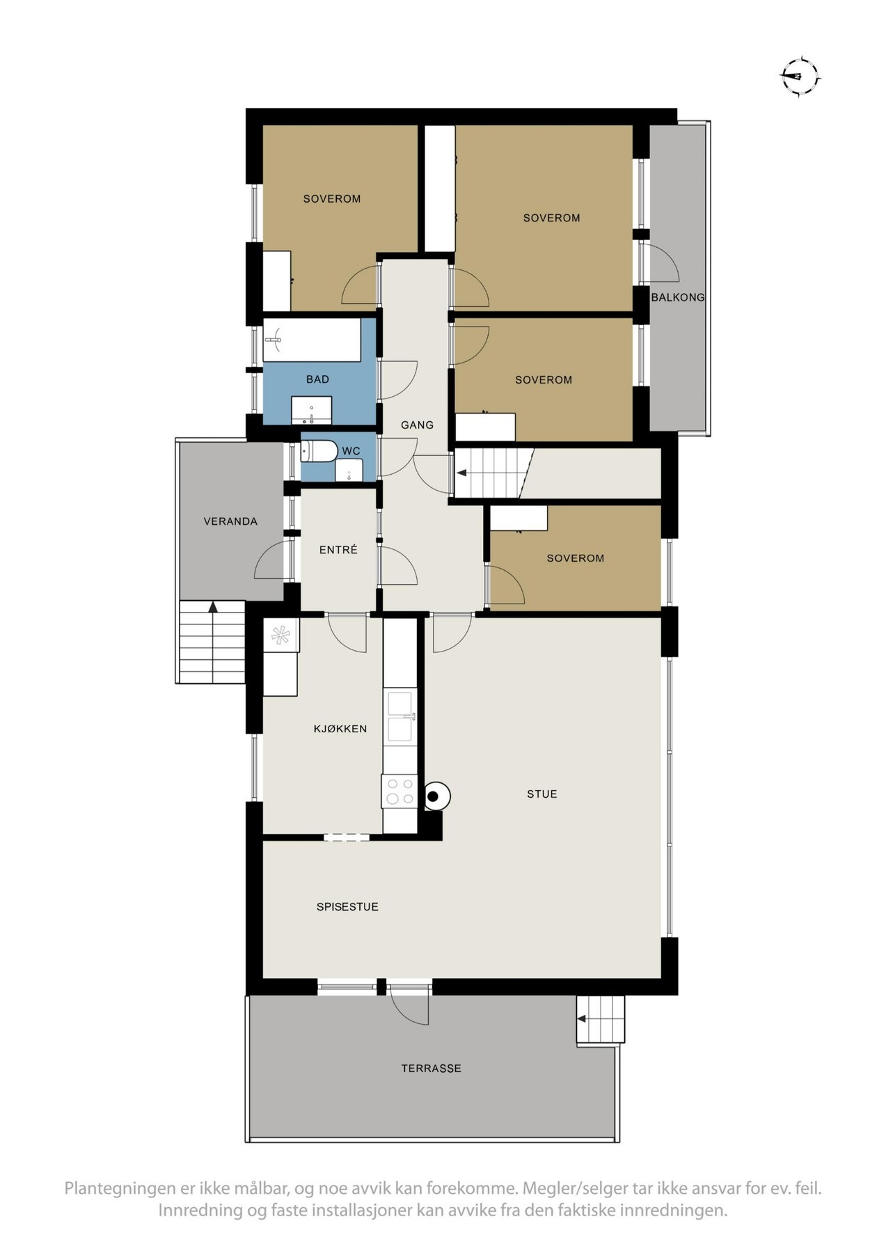 Plantegninger hovedetasjen. Galleribilde