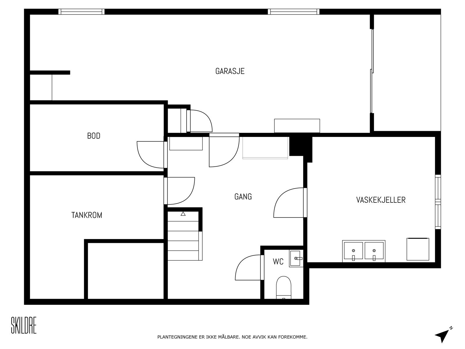 Plantegning kjelleretasje Galleribilde
