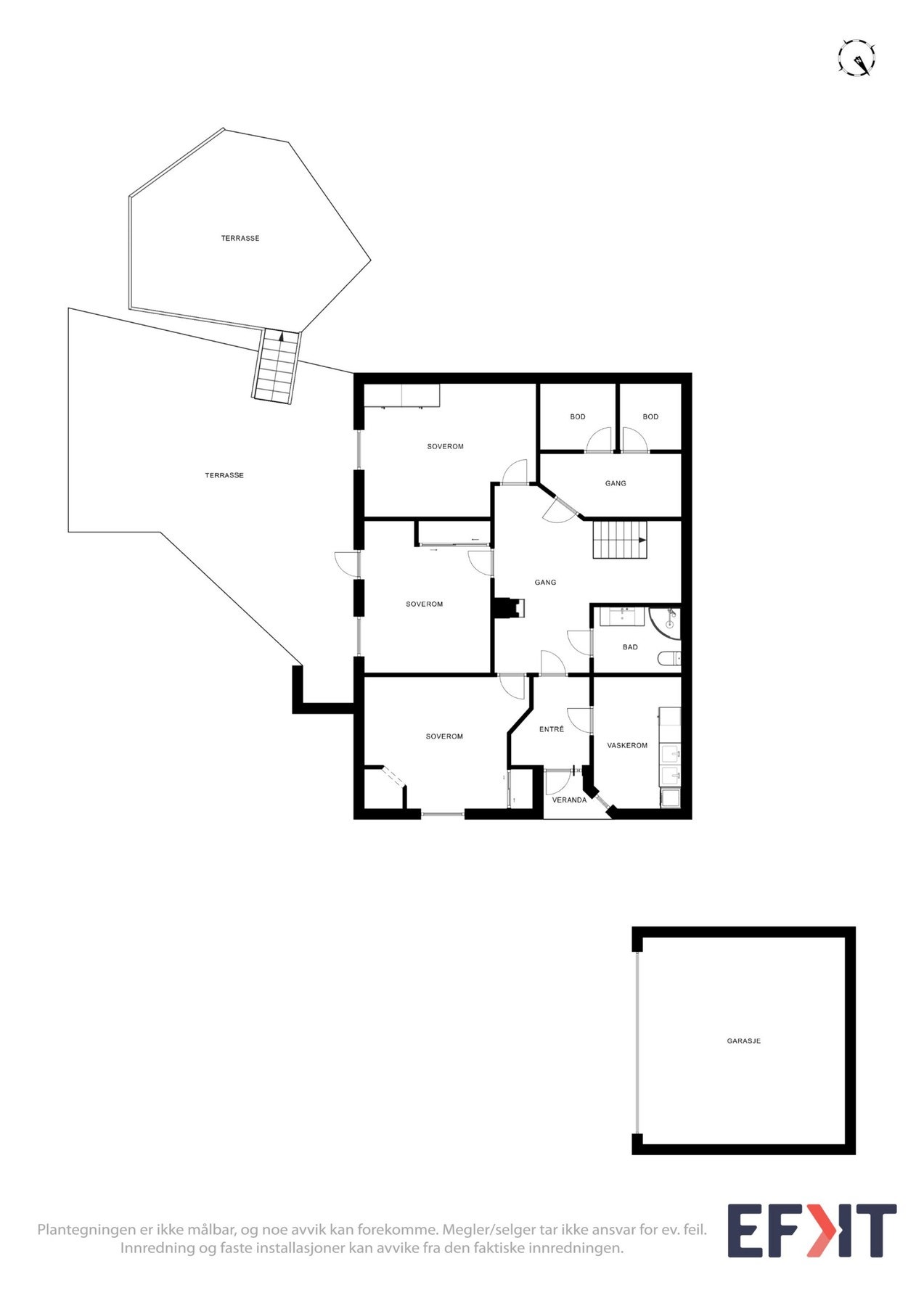 2D Plantegning - Underetasje. Galleribilde
