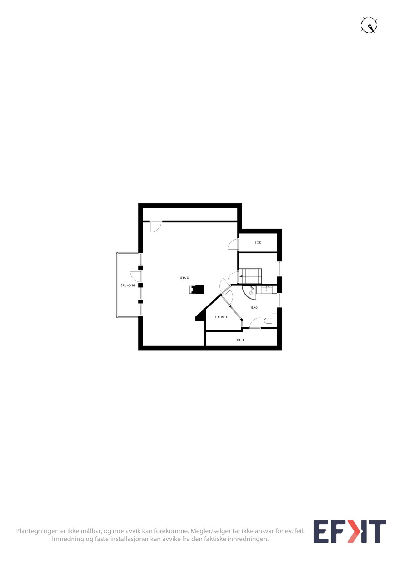 2D Plantegning - Loft. Galleribilde