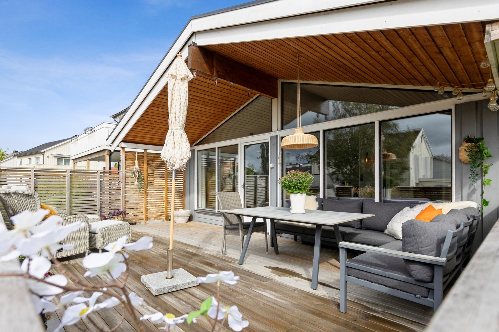 Her kan du invitere venner og familie til hyggelige sosiale sammenkomster på varme sommerdager. Galleribilde