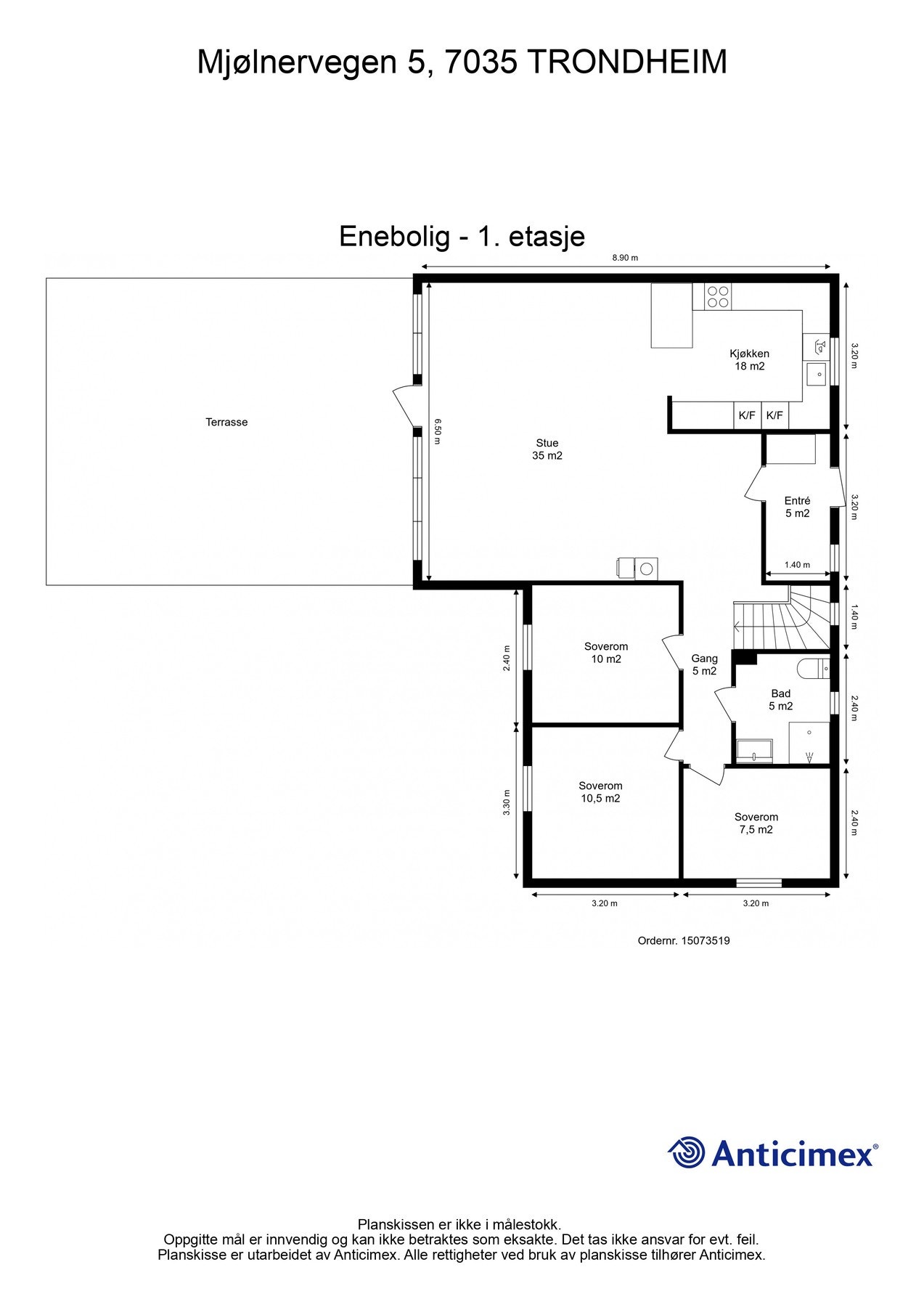 Plantegning - 1. etasje Galleribilde