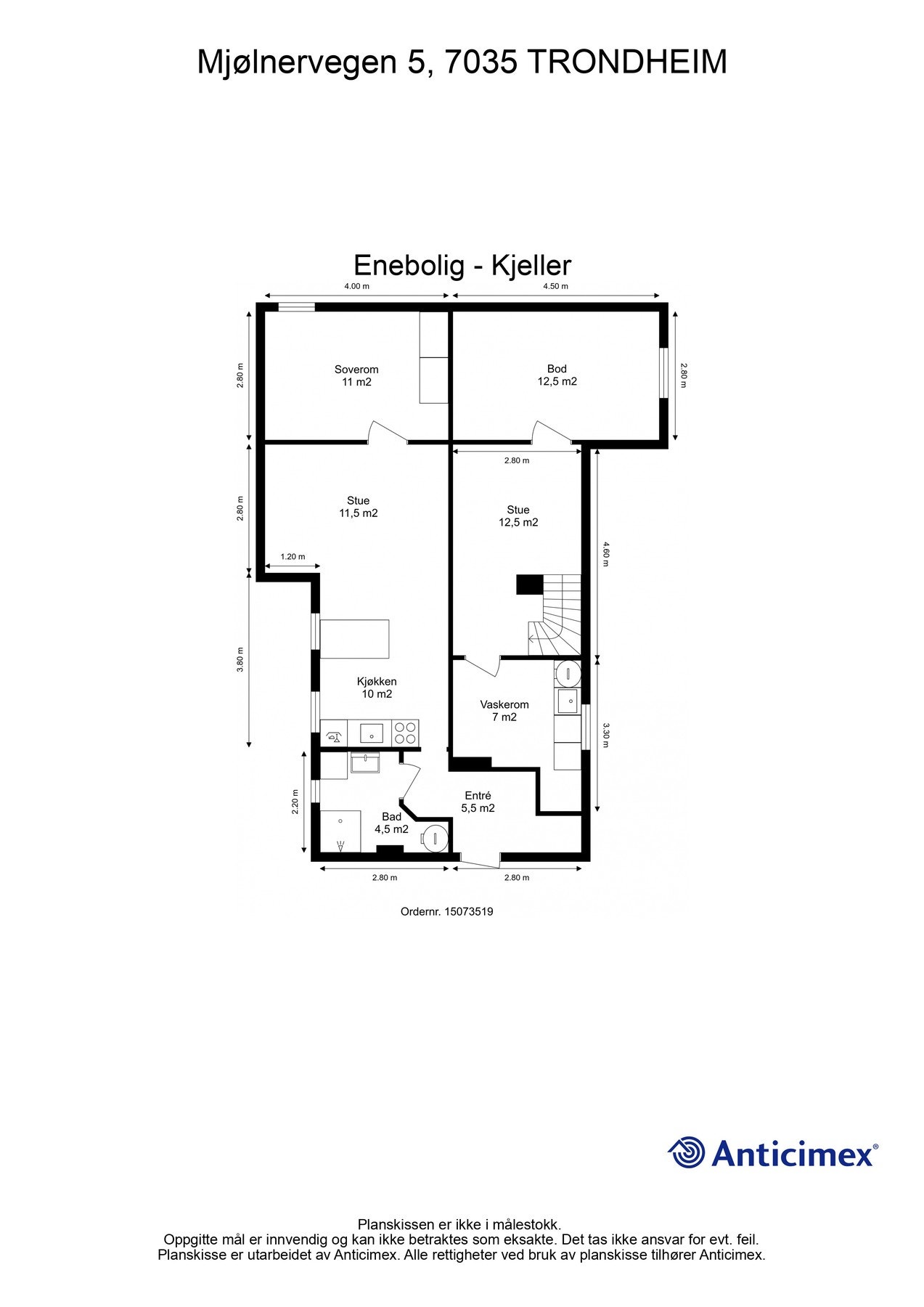 Plantegning - kjeller Galleribilde