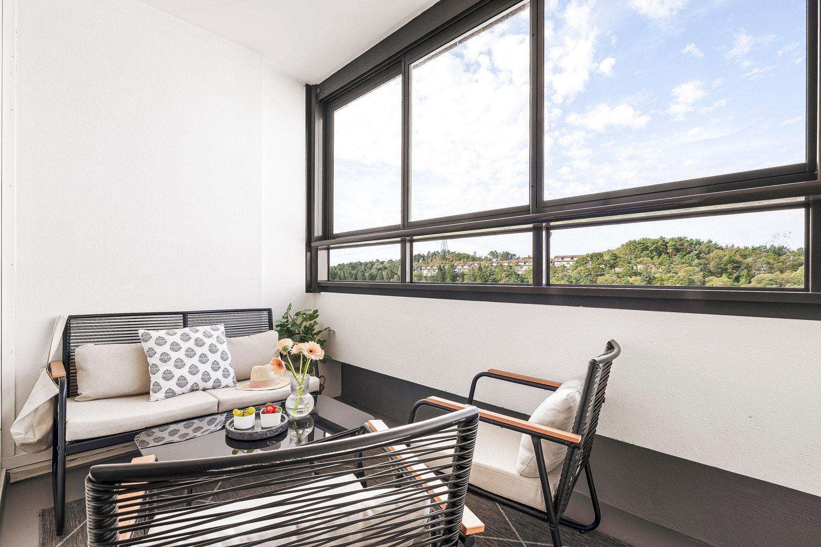 Balkongen er på 6,1 kvm. Galleribilde