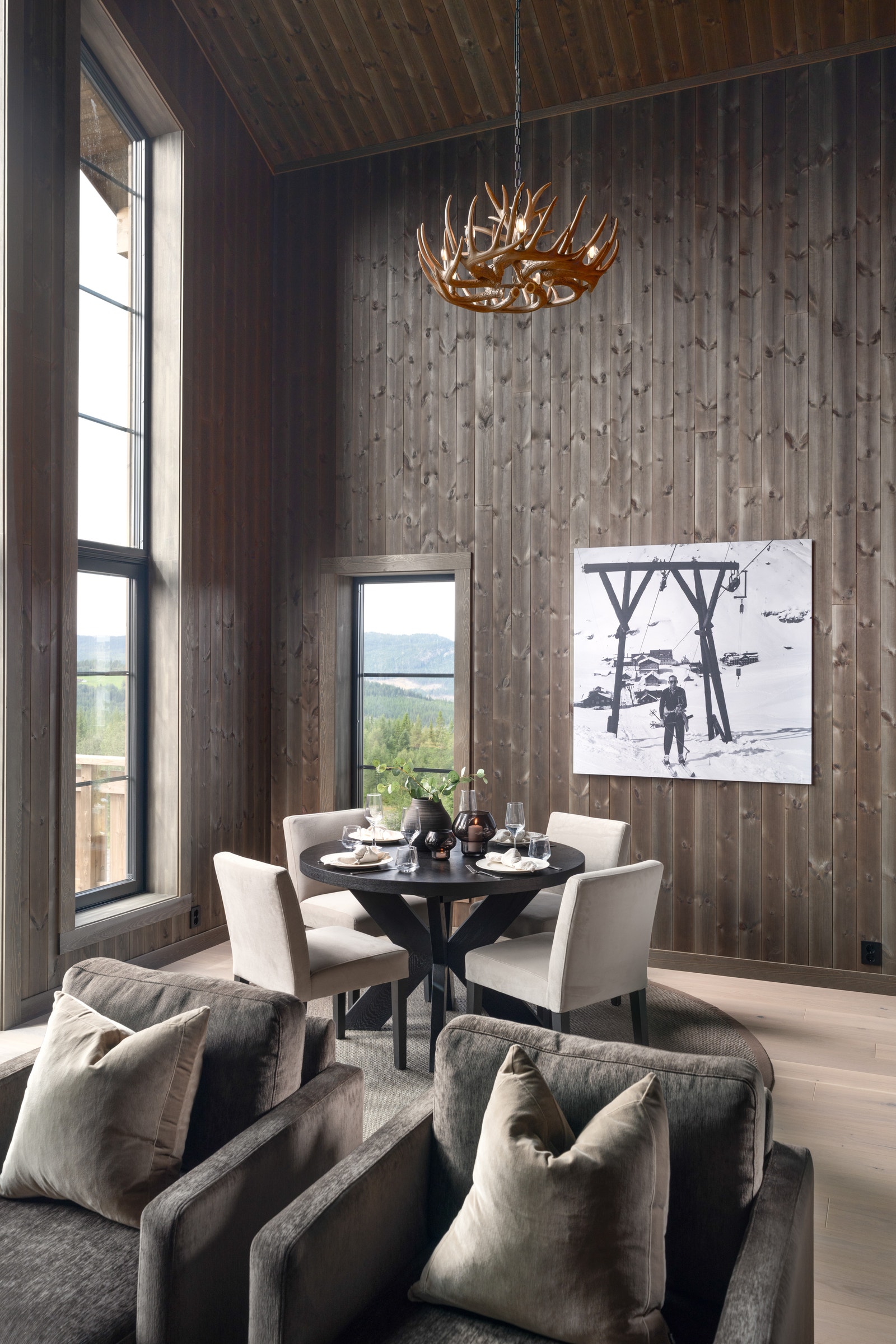 Store vindusflater slipper rikelig med naturlig lys inn Galleribilde