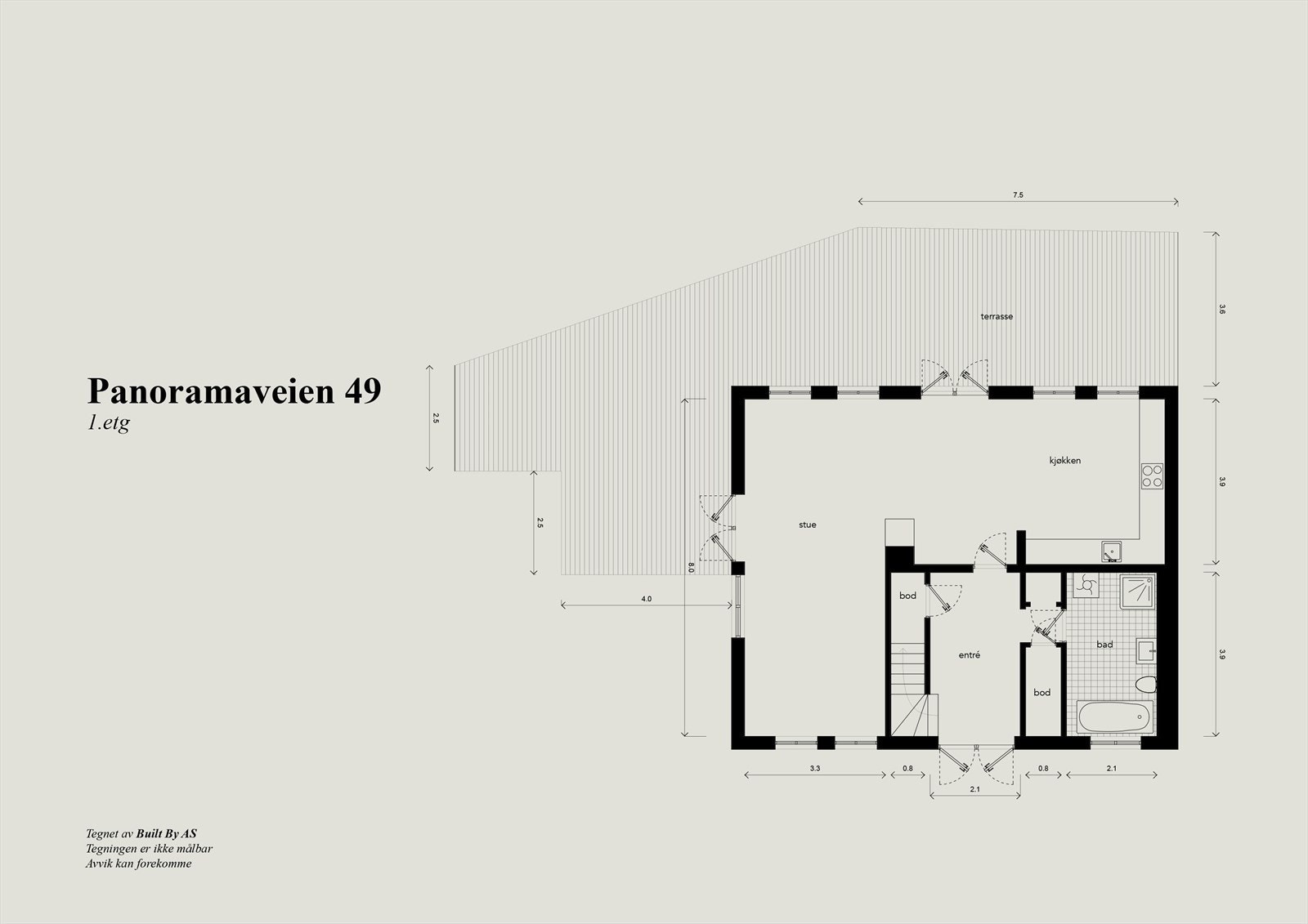Plantegning 1. etg Galleribilde