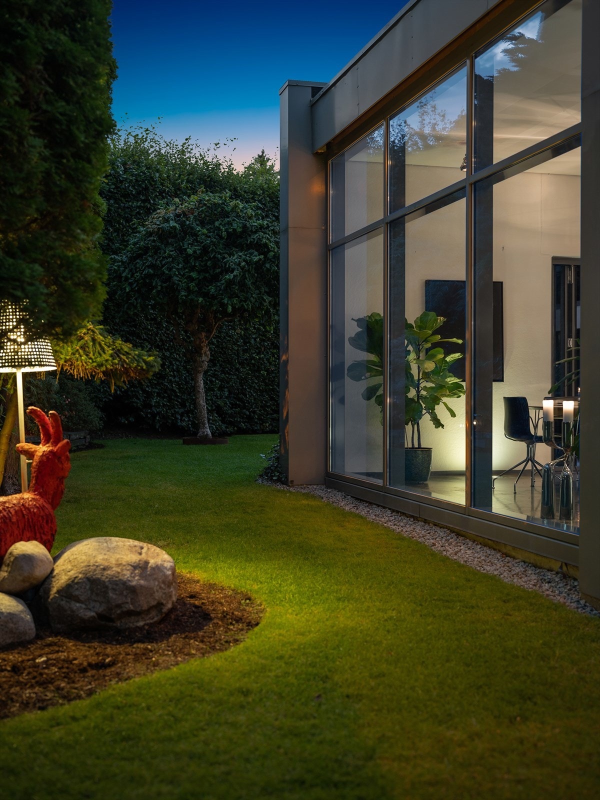 Geiten passer på hagen. En morsom detalj som nåværende eier har videreført fra forrige. Galleribilde