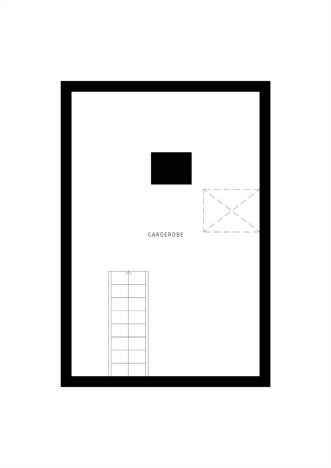 Walk in garderobe på loft med oppgang fra hovedsoverom. Galleribilde