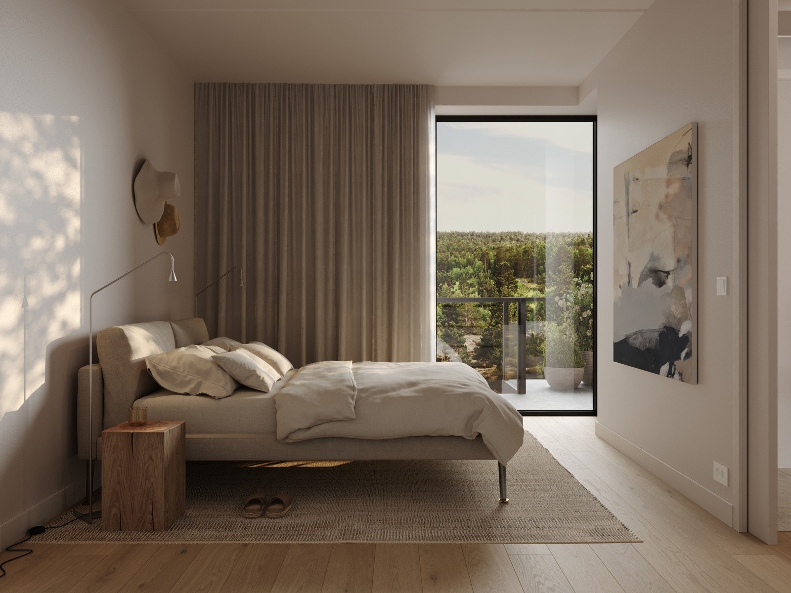 Soverommene har en rolig og behagelig atmosfære med vegger malt i farge S 0500N. Galleribilde