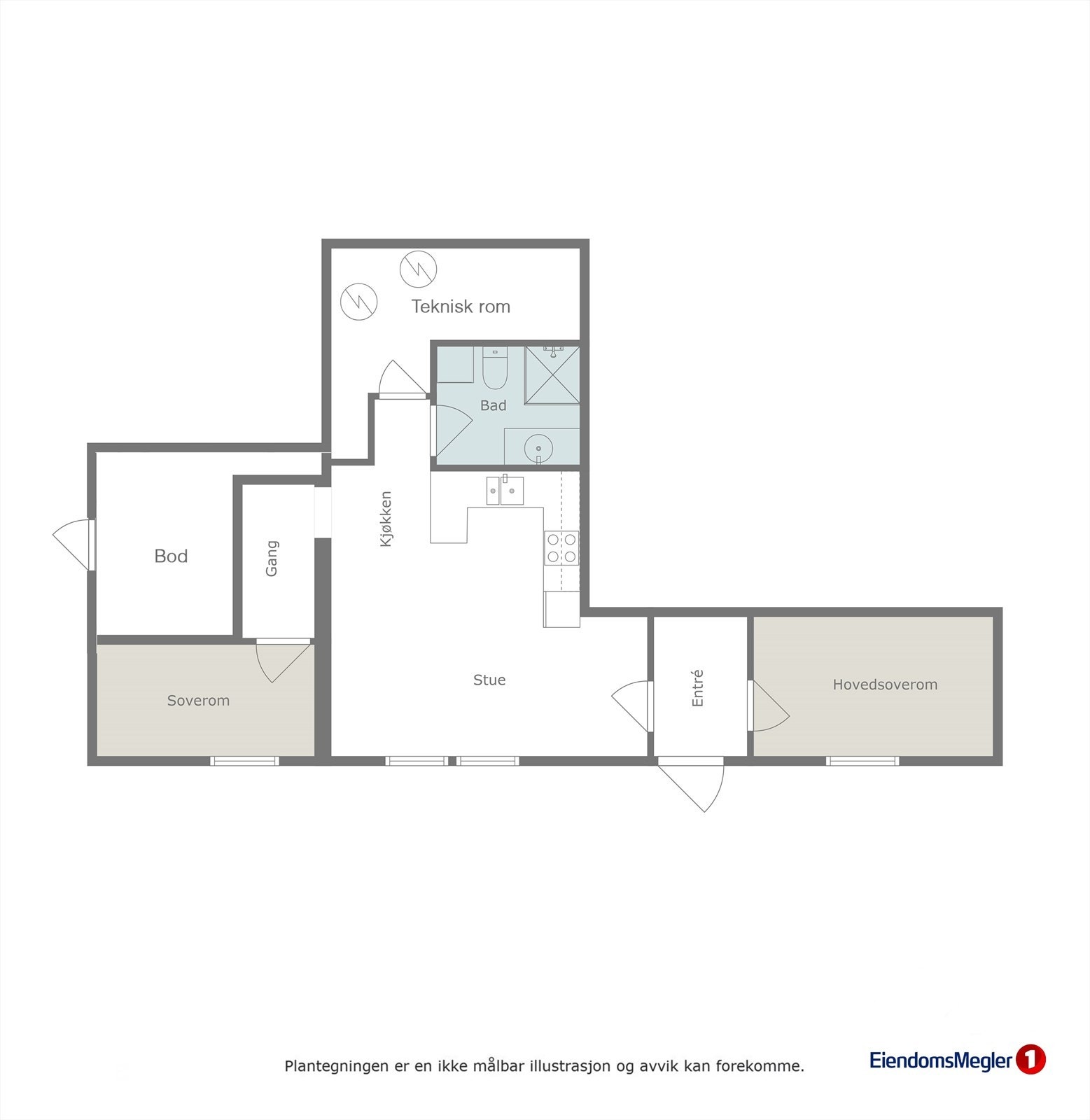 Planskisse underetasje Galleribilde