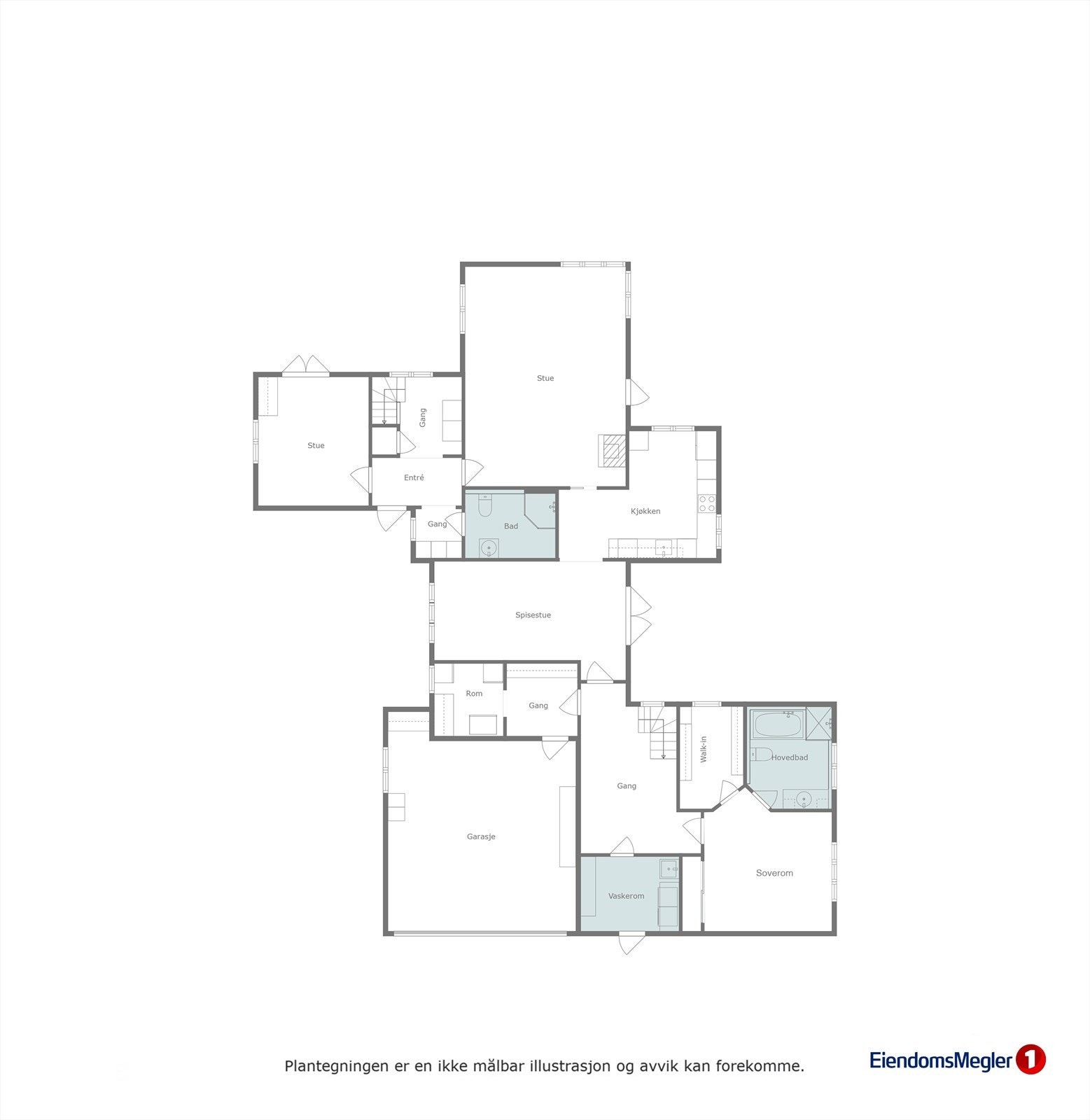 Planskisse hovudetasje Galleribilde