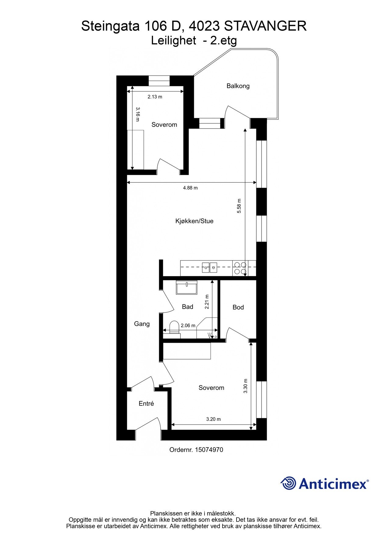 Plantegning - 2. Etasje. Galleribilde