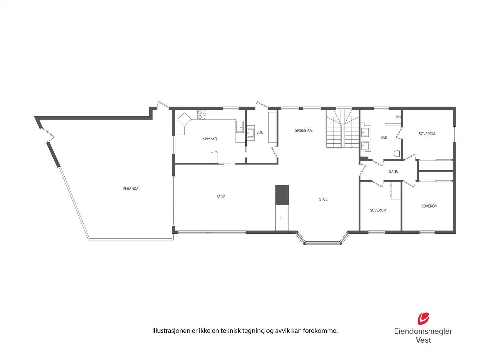 Plantegning 2. etasje Galleribilde