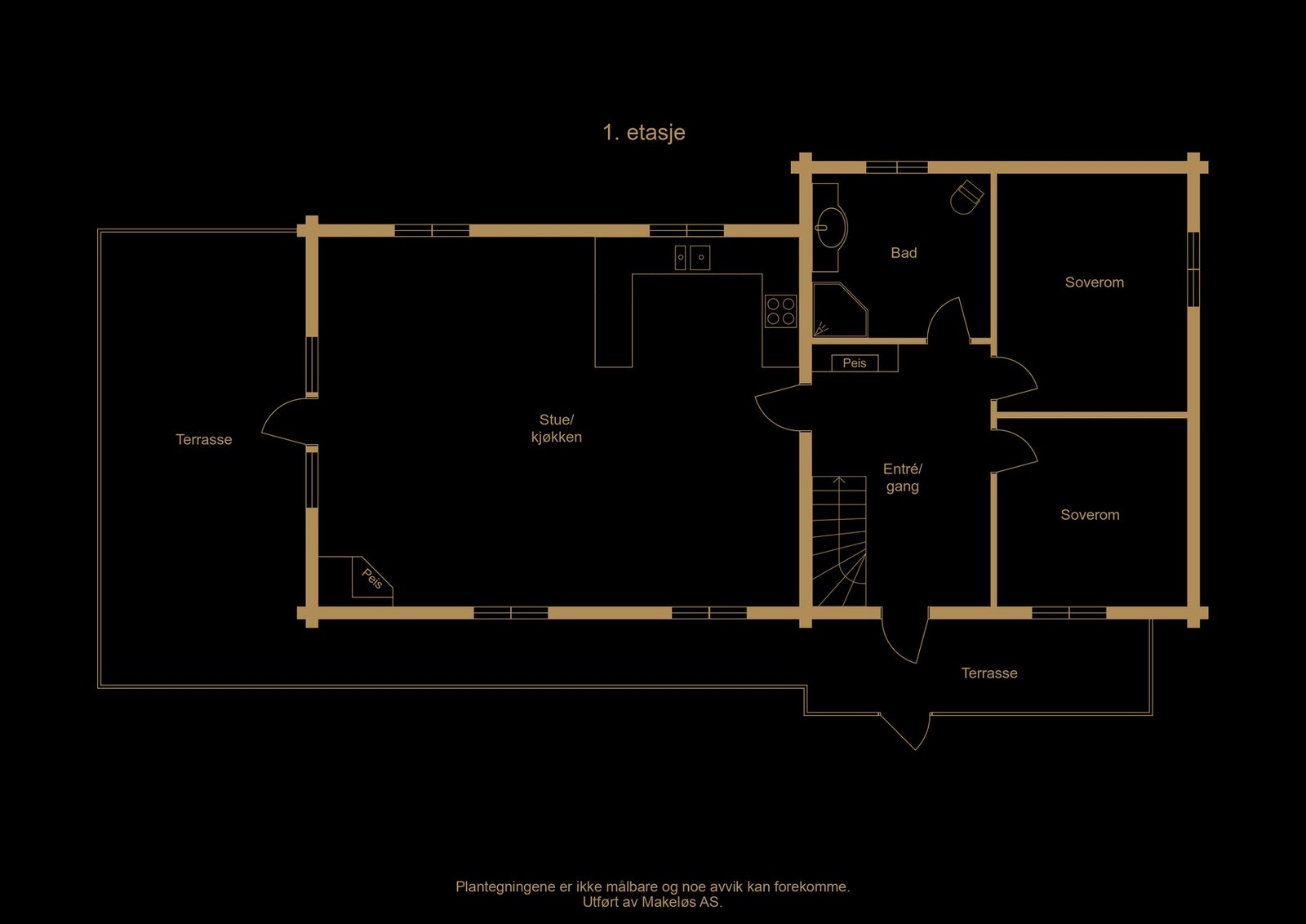 Plantegning 1. etasje - illustrasjon, avvik kan forekomme Galleribilde