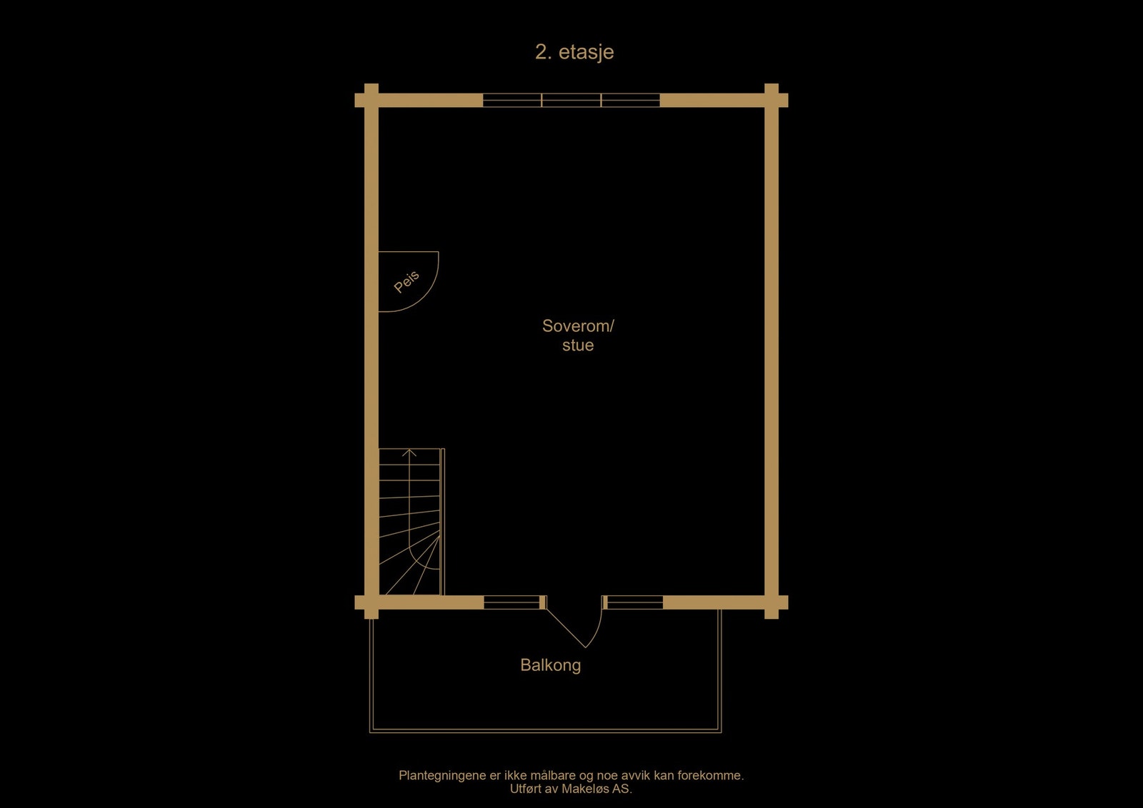 Plantegning 2. etasje - illustrasjon, avvik kan forekomme Galleribilde