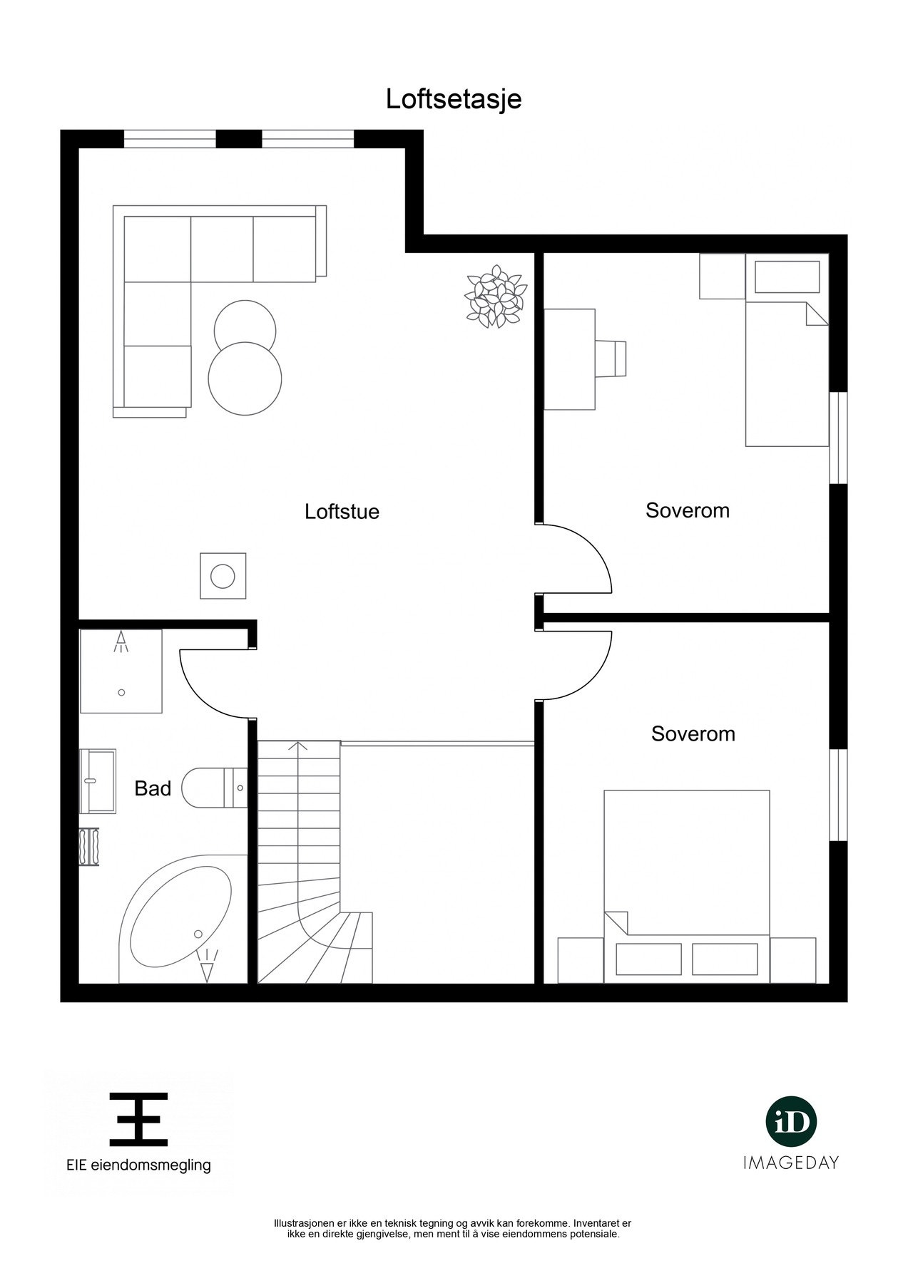 Plantegning 2. etasje Galleribilde