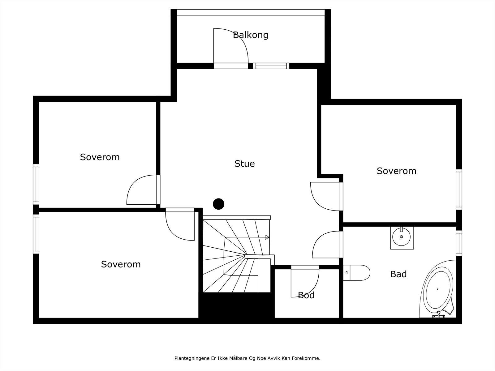 Plantegning andre etasje. Galleribilde