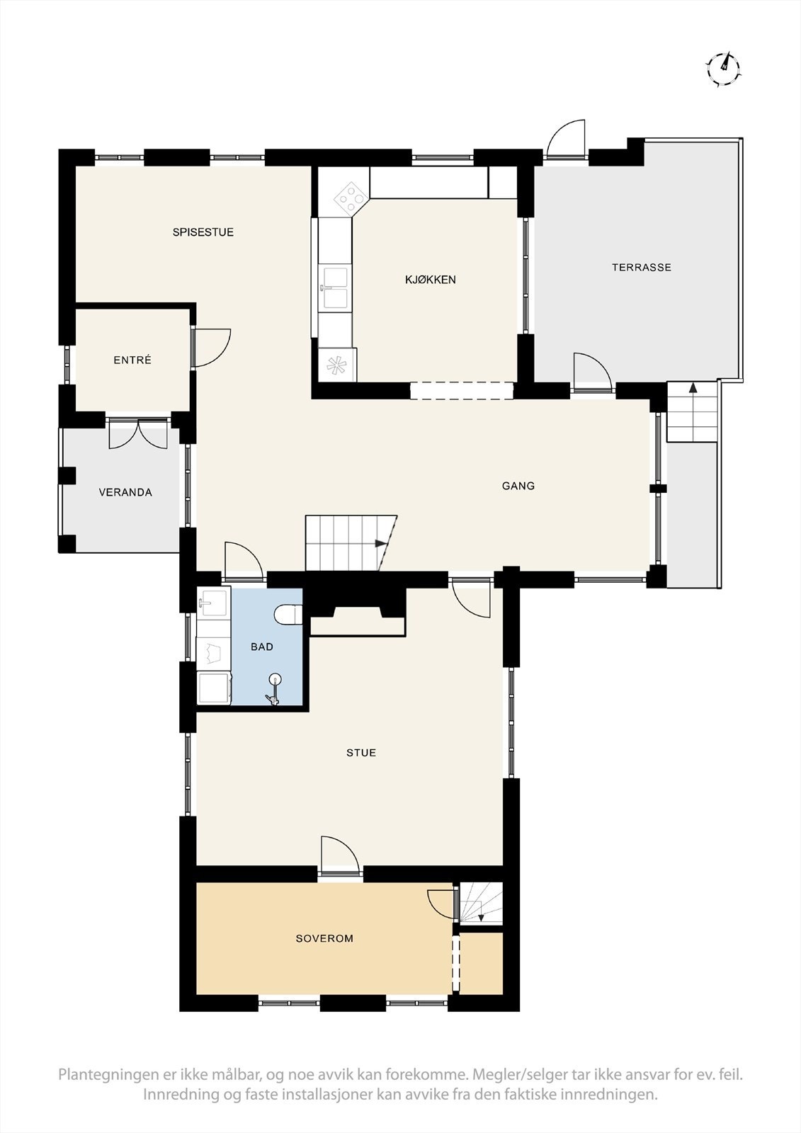 Plantegning 1. etasje. Galleribilde