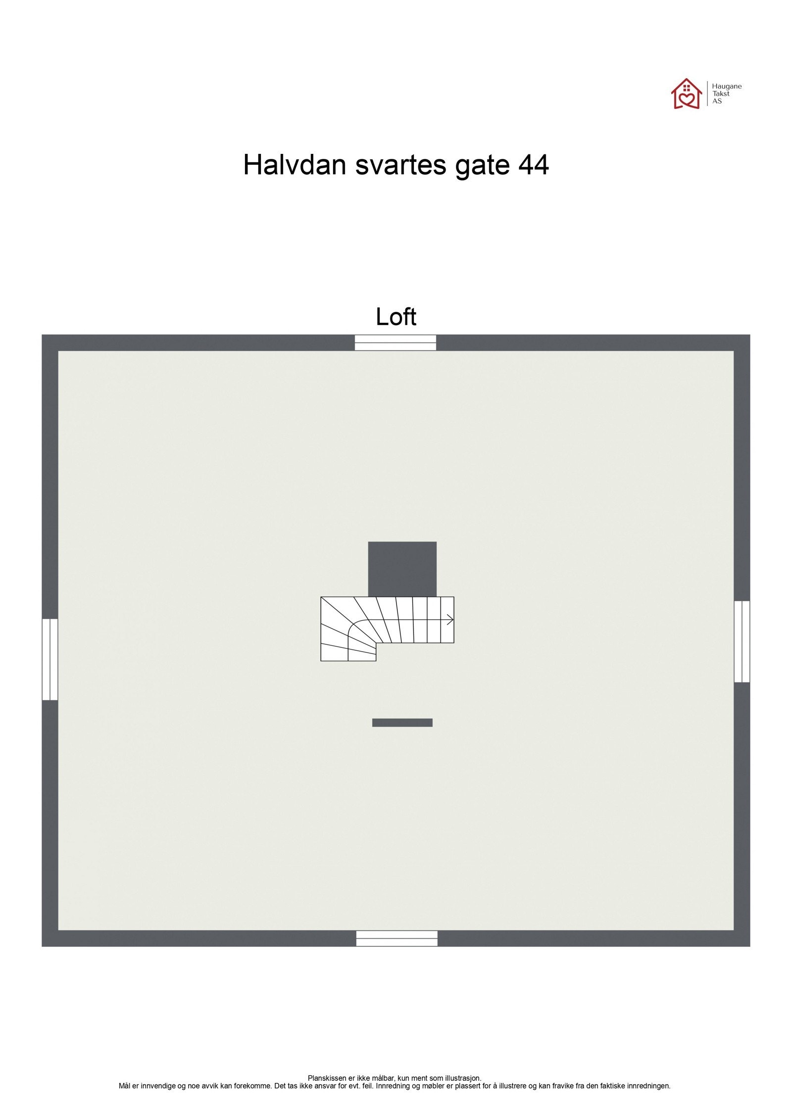 Plantegning loft Galleribilde